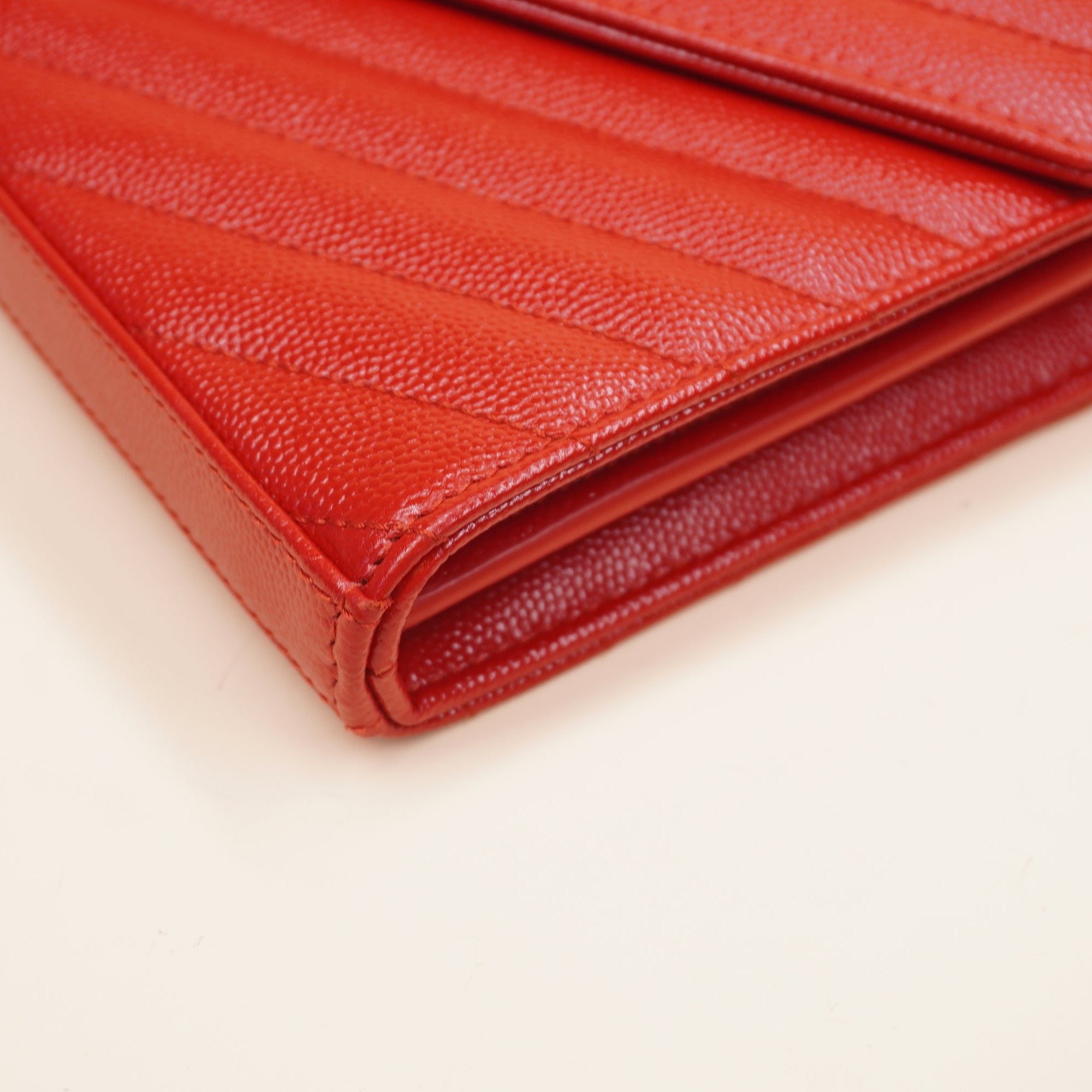 PRE-OWNED YSL Red Cassandre Envelope Crossbody Bag