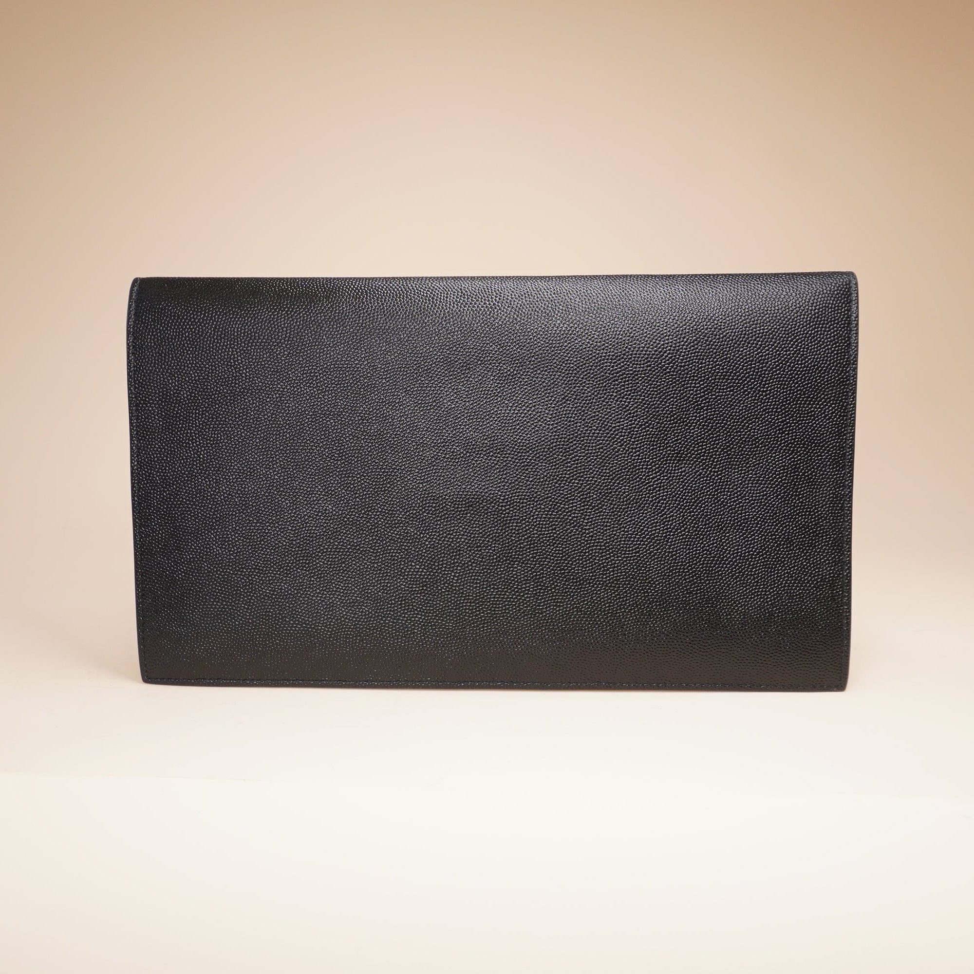 PRE-OWNED Black Leather Uptown Pouch