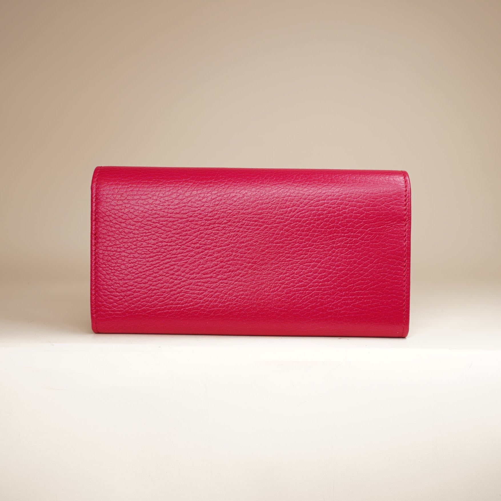 PRE-OWNED GG Pink Continental Wallet With Butterfly