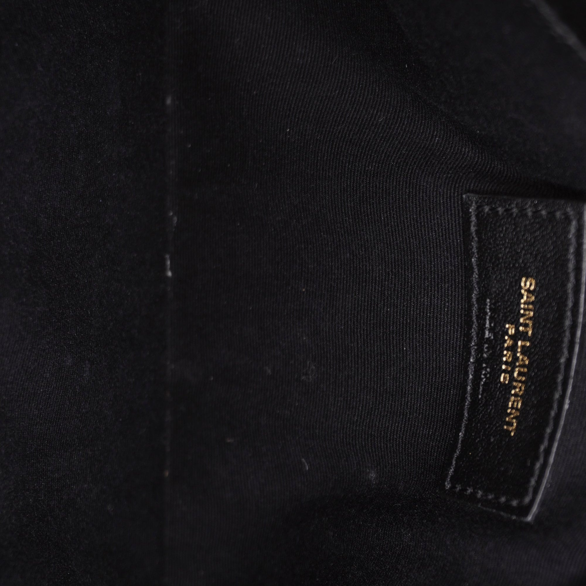 PRE-OWNED Black Leather Uptown Pouch