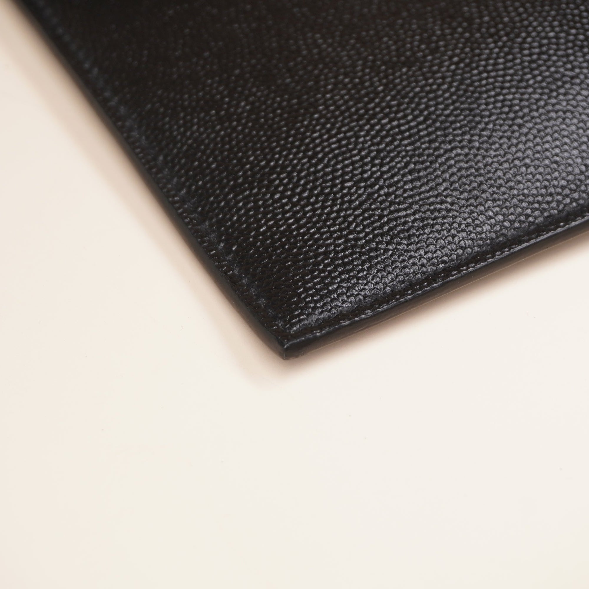 PRE-OWNED Black Leather Uptown Pouch