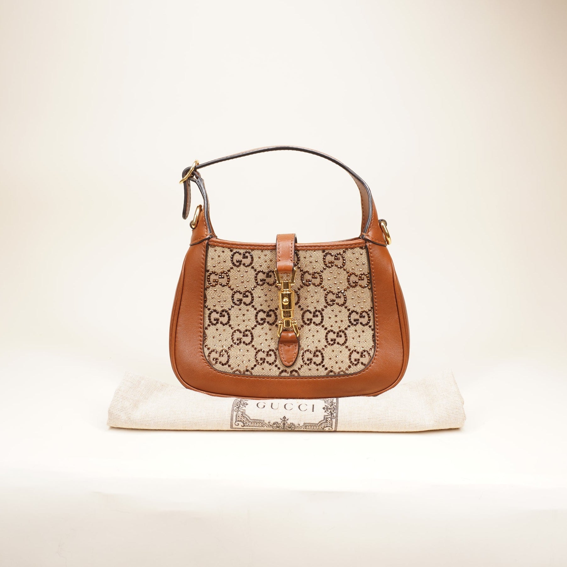 PRE-OWNED GG Jackie 1961 Crystals Mini Shoulder Bag