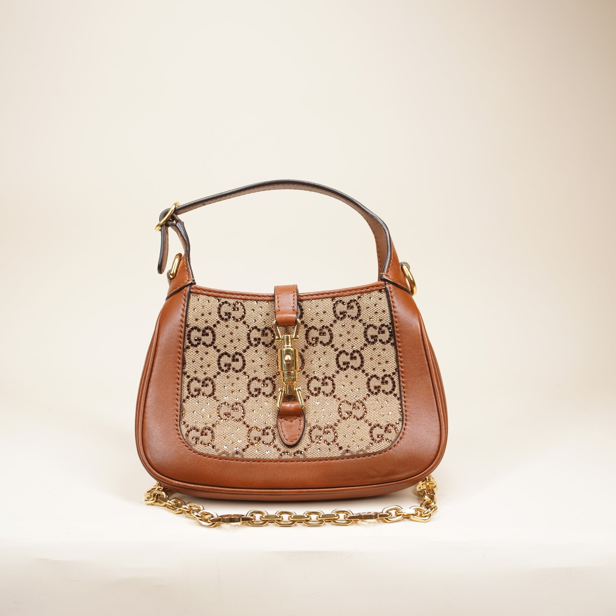 PRE-OWNED GG Jackie 1961 Crystals Mini Shoulder Bag