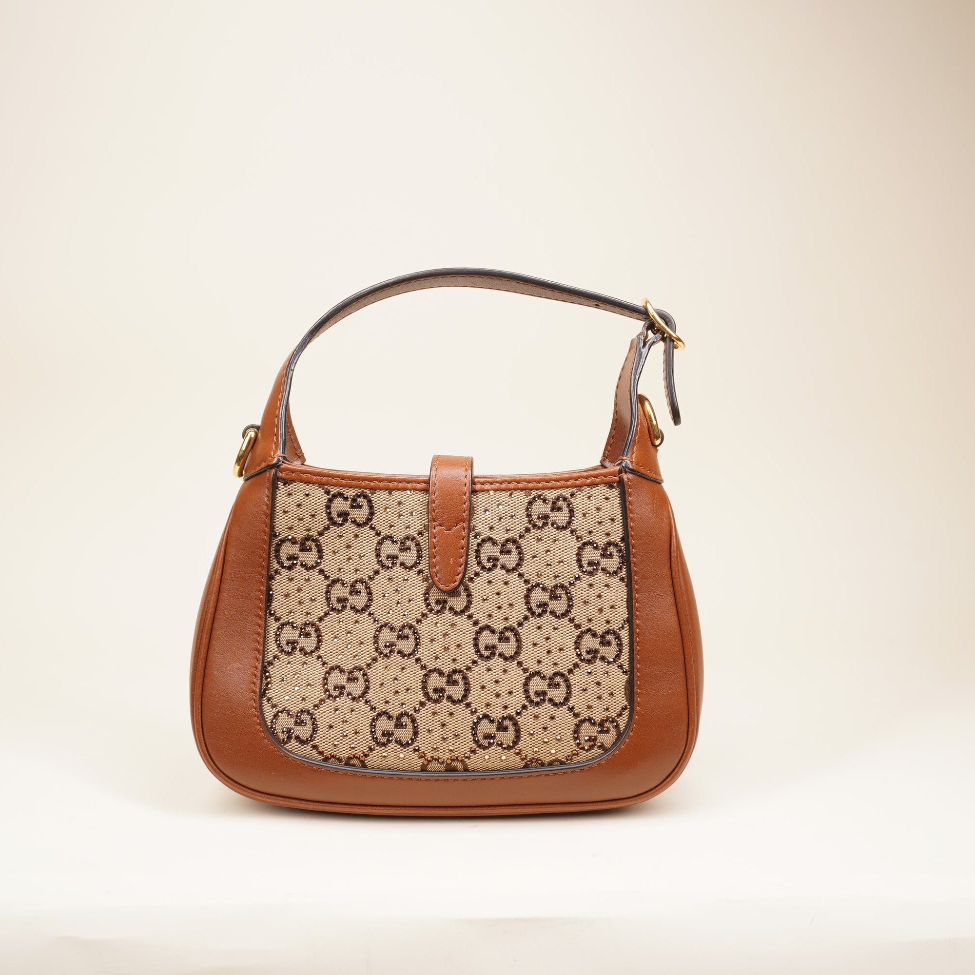 PRE-OWNED GG Jackie 1961 Crystals Mini Shoulder Bag