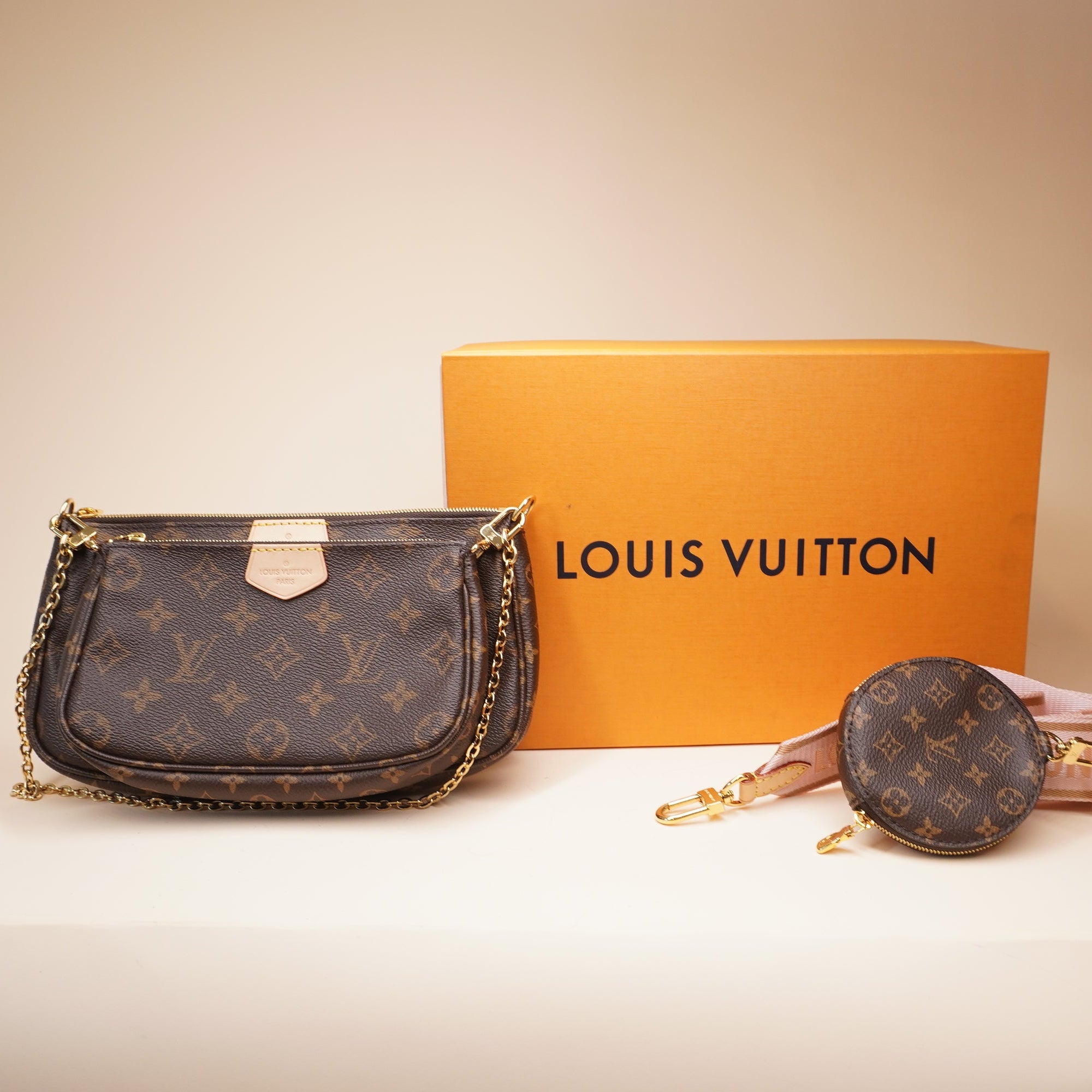 PRE-OWNED LV Monogram Canvas Multipochette Accessories Crossbody Bag