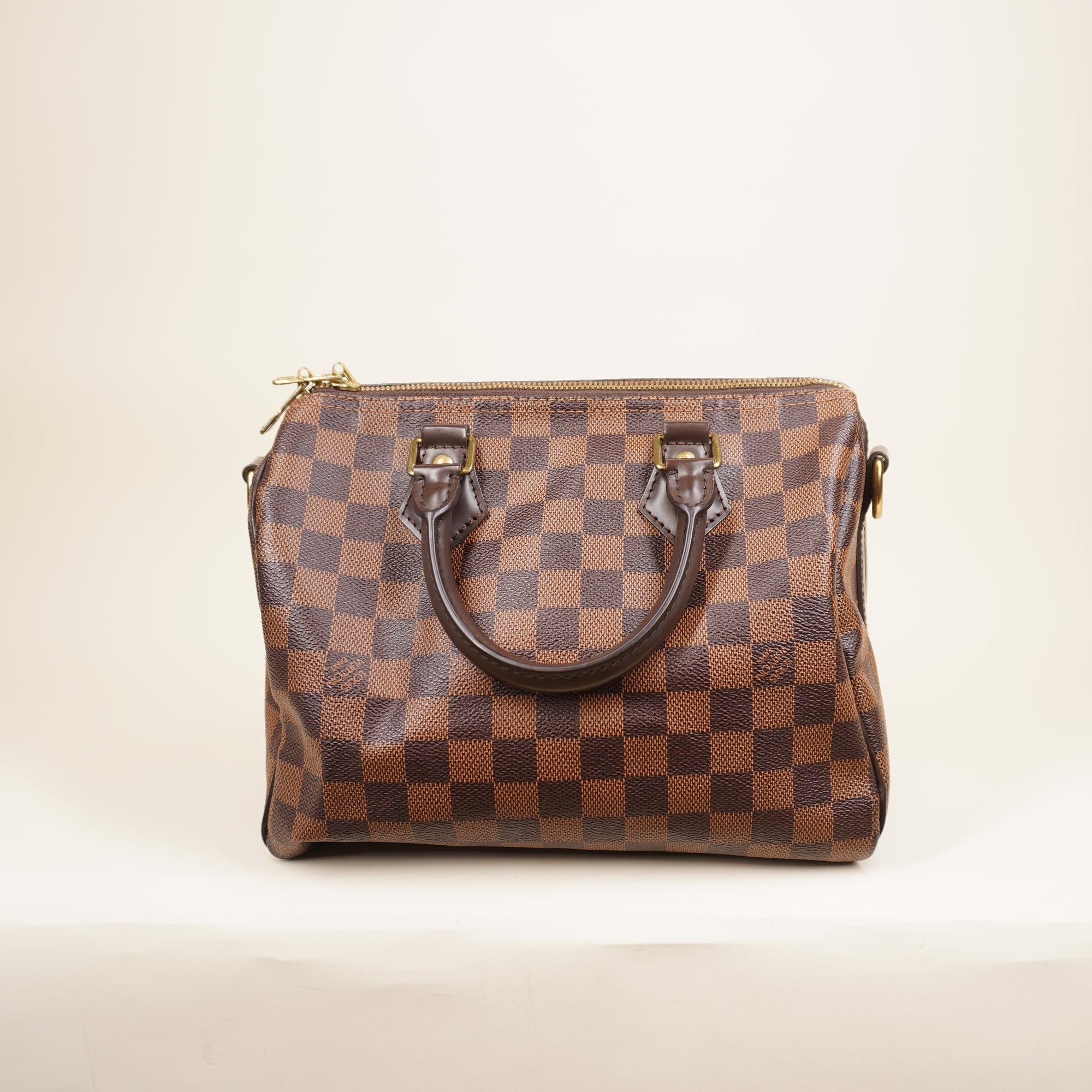 PRE-OWNED LV Damier Ebene Canvas Speedy 25 Bandouliere