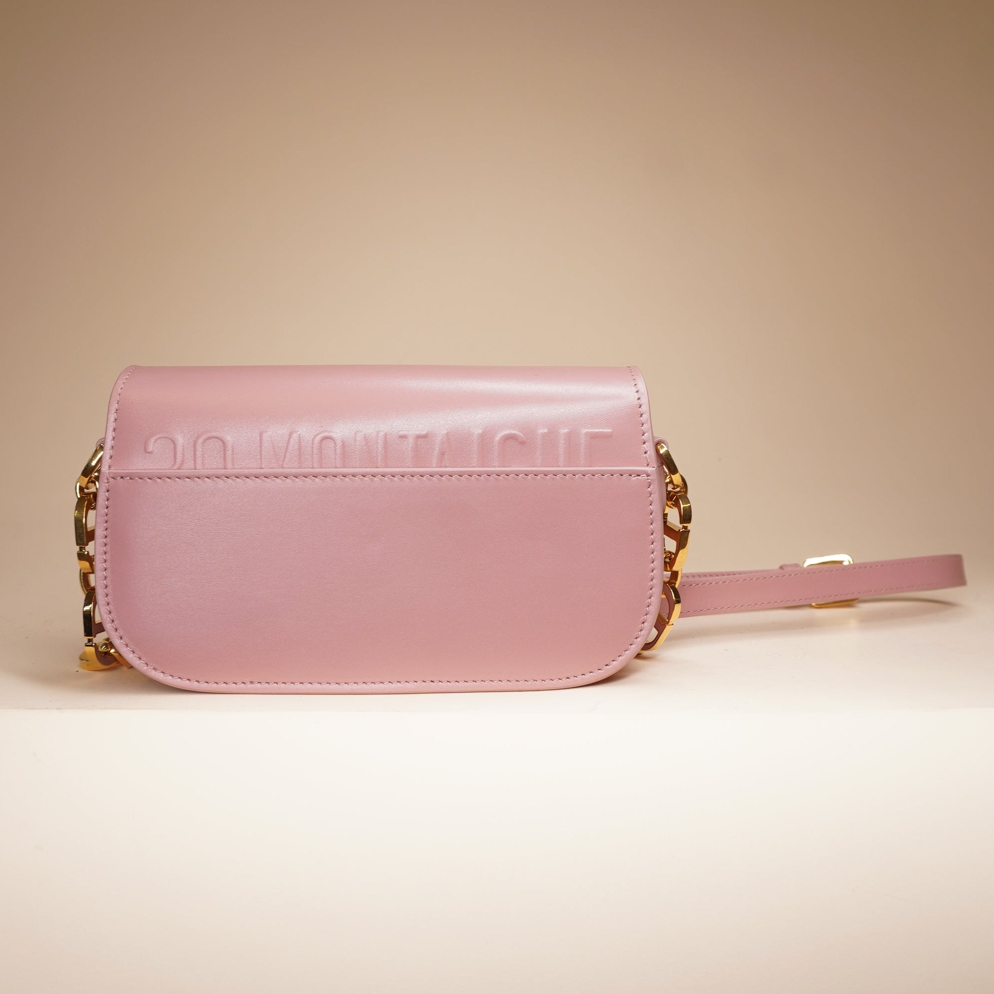 PRE-OWNED Leather Ligth Pink 30 Montaigne Shoulder Bag