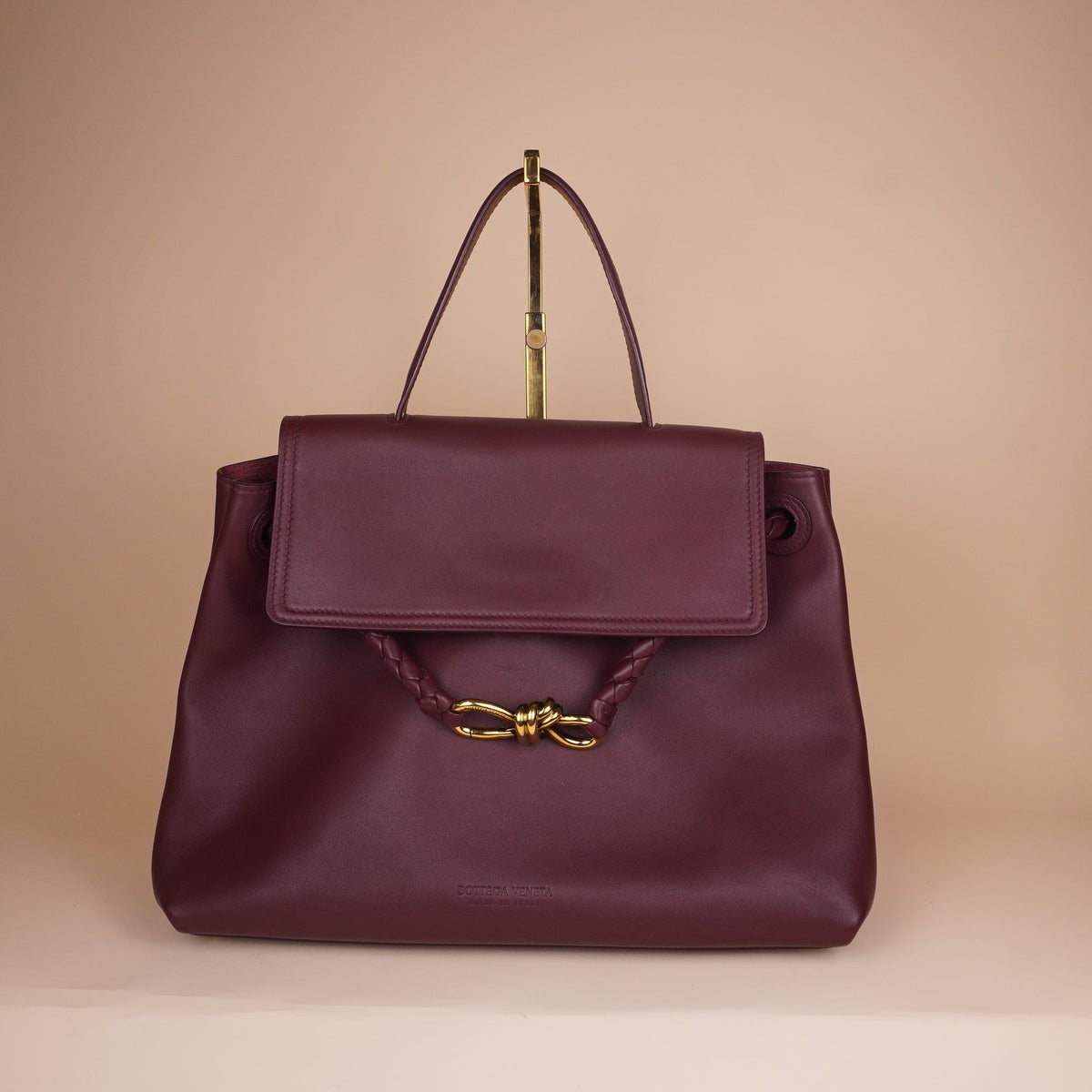 PRE-OWNED Ciao Ciao Burgundy Calfskin Leather Shoulder Bag