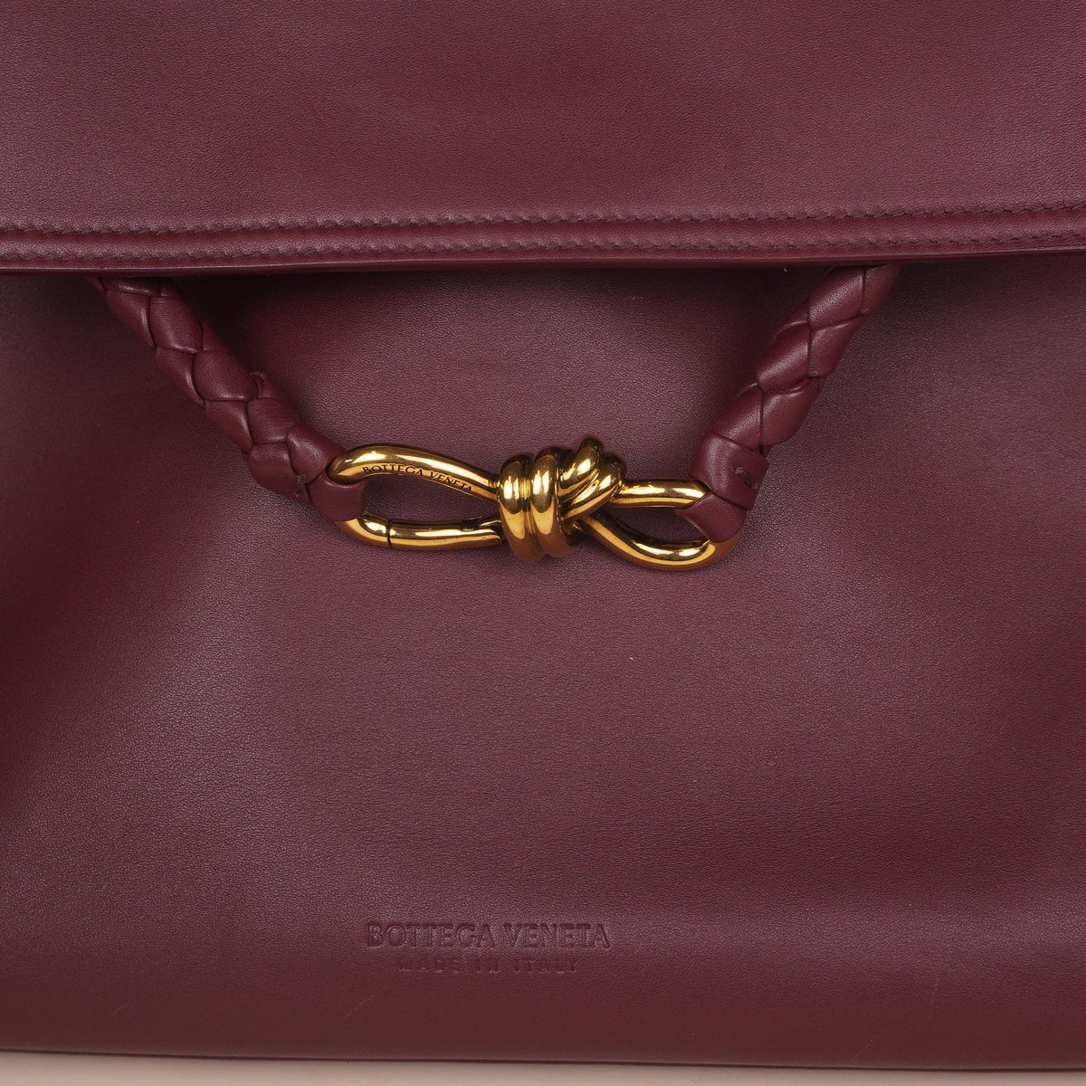 PRE-OWNED Ciao Ciao Burgundy Calfskin Leather Shoulder Bag