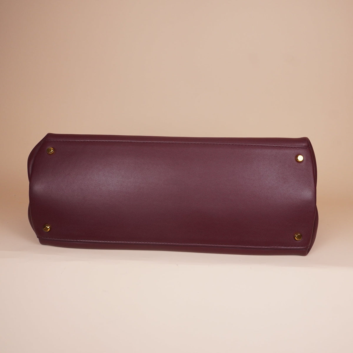 PRE-OWNED Ciao Ciao Burgundy Calfskin Leather Shoulder Bag
