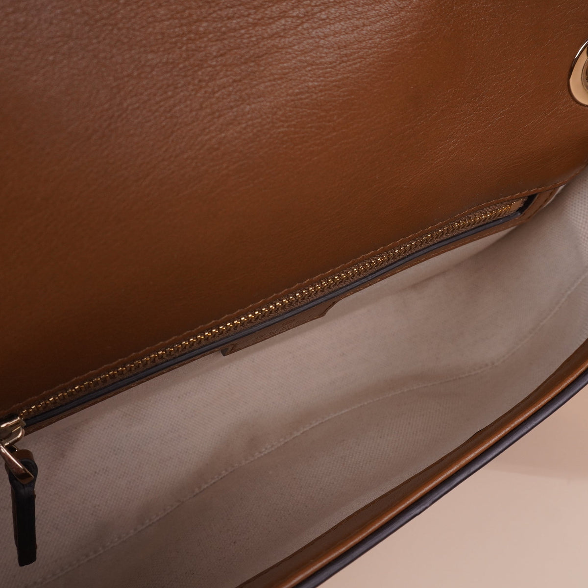 PRE-OWNED GG 1973 Suede Brown Medium Shoulder Bag