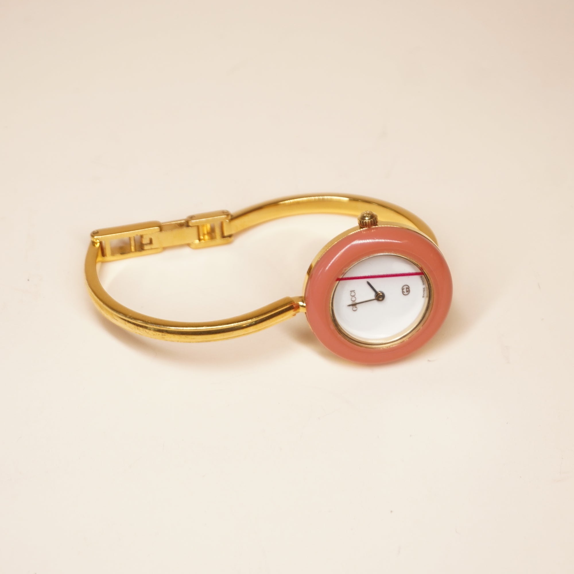 PRE-OWNED GG Vintage watch 11 interchangeable bezel, gold plated