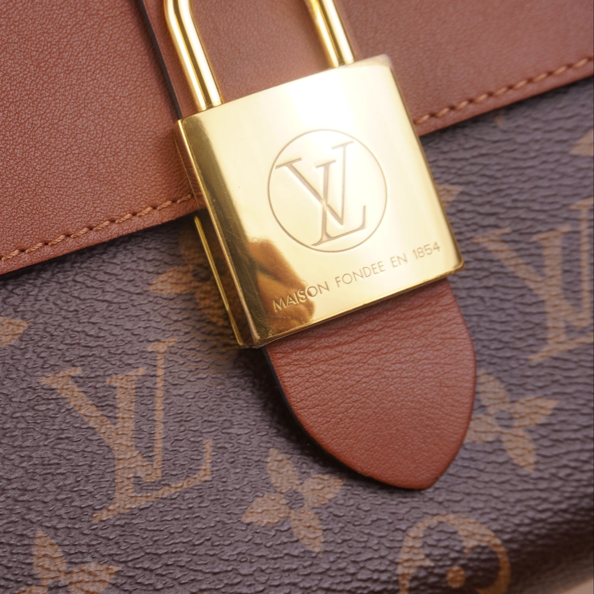 PRE-OWNED LV Locky BB Monogram Canvas Top Handle Bag