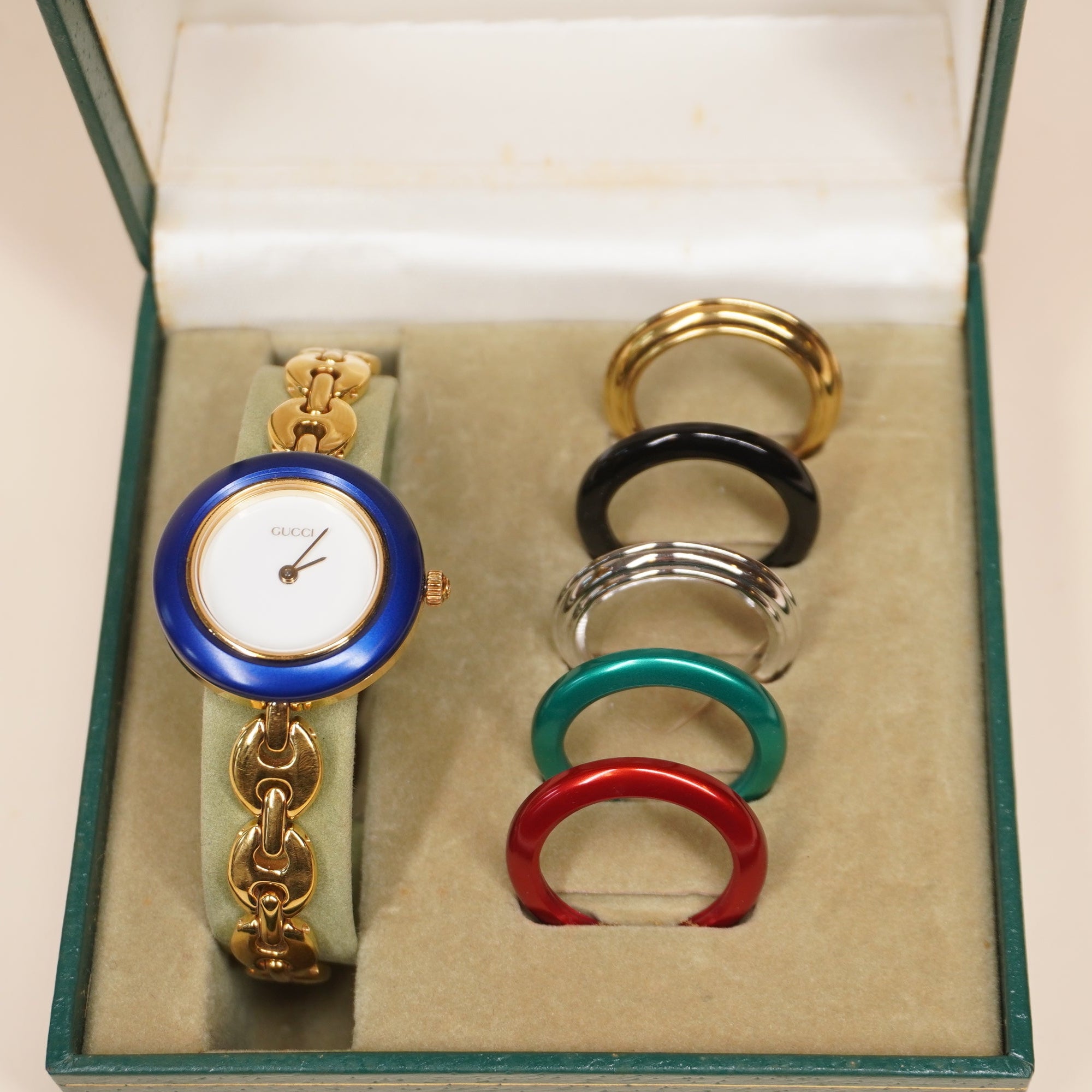 PRE-OWNED GG Vintage Change Bezel Watch Gold Plated