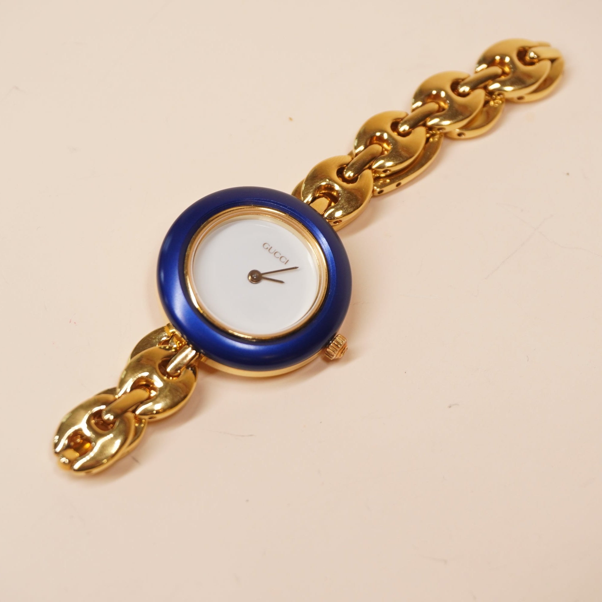 PRE-OWNED GG Vintage Change Bezel Watch Gold Plated