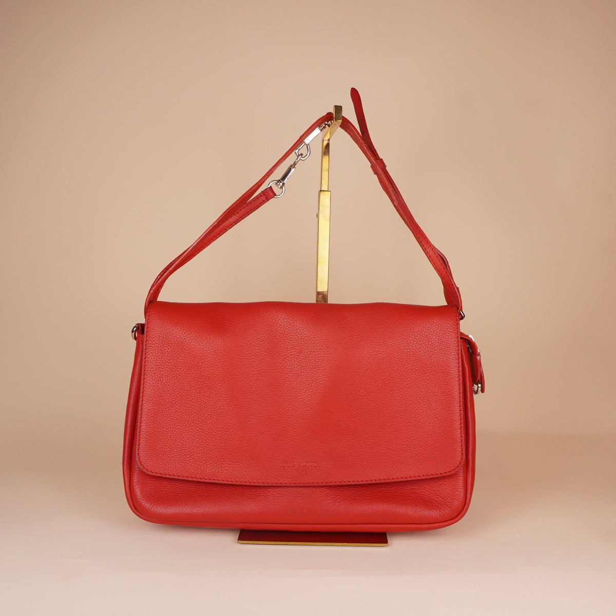 PRE-OWNED LV Red Leather Parnasea Esan Ciel Shoulder Bag