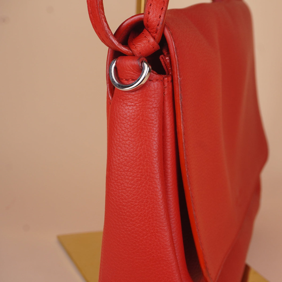 PRE-OWNED LV Red Leather Parnasea Esan Ciel Shoulder Bag