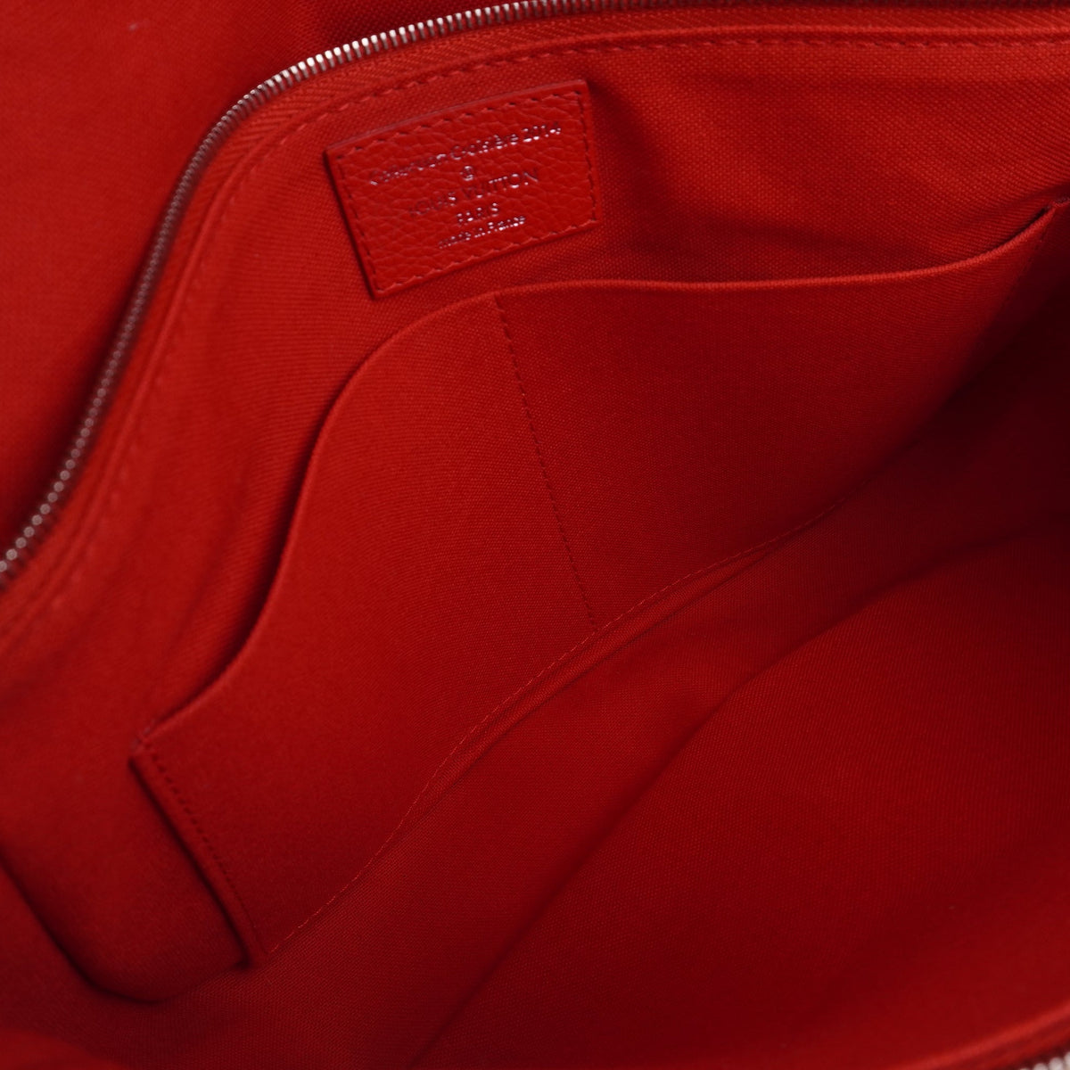 PRE-OWNED LV Red Leather Parnasea Esan Ciel Shoulder Bag