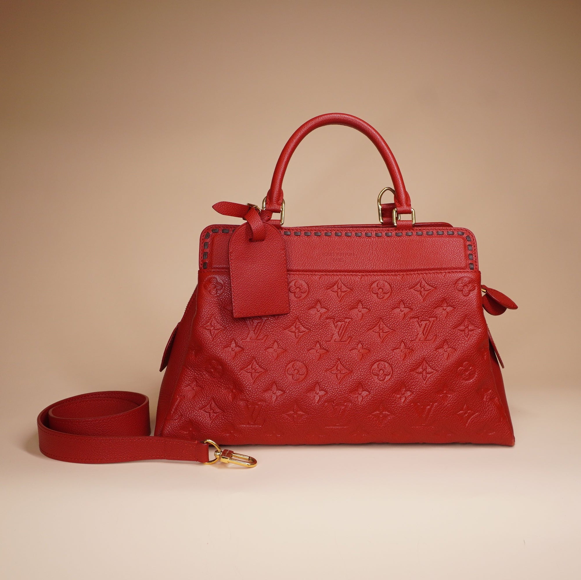 PRE-OWNED LV Monogram Empreinte Vosges MM Shoulder Bag