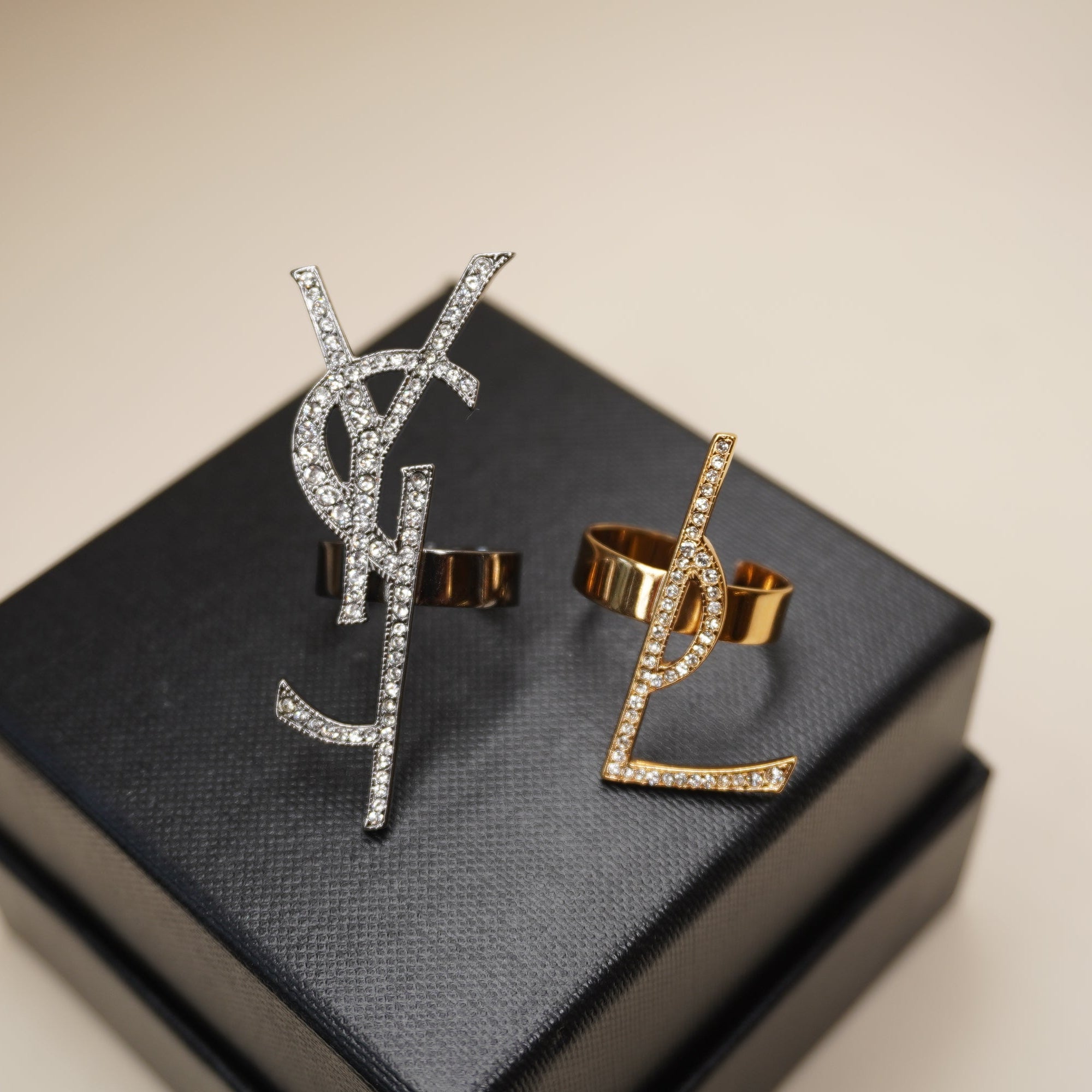 PRE-OWNED YSL Paris Ring  Gold Silver Hardware