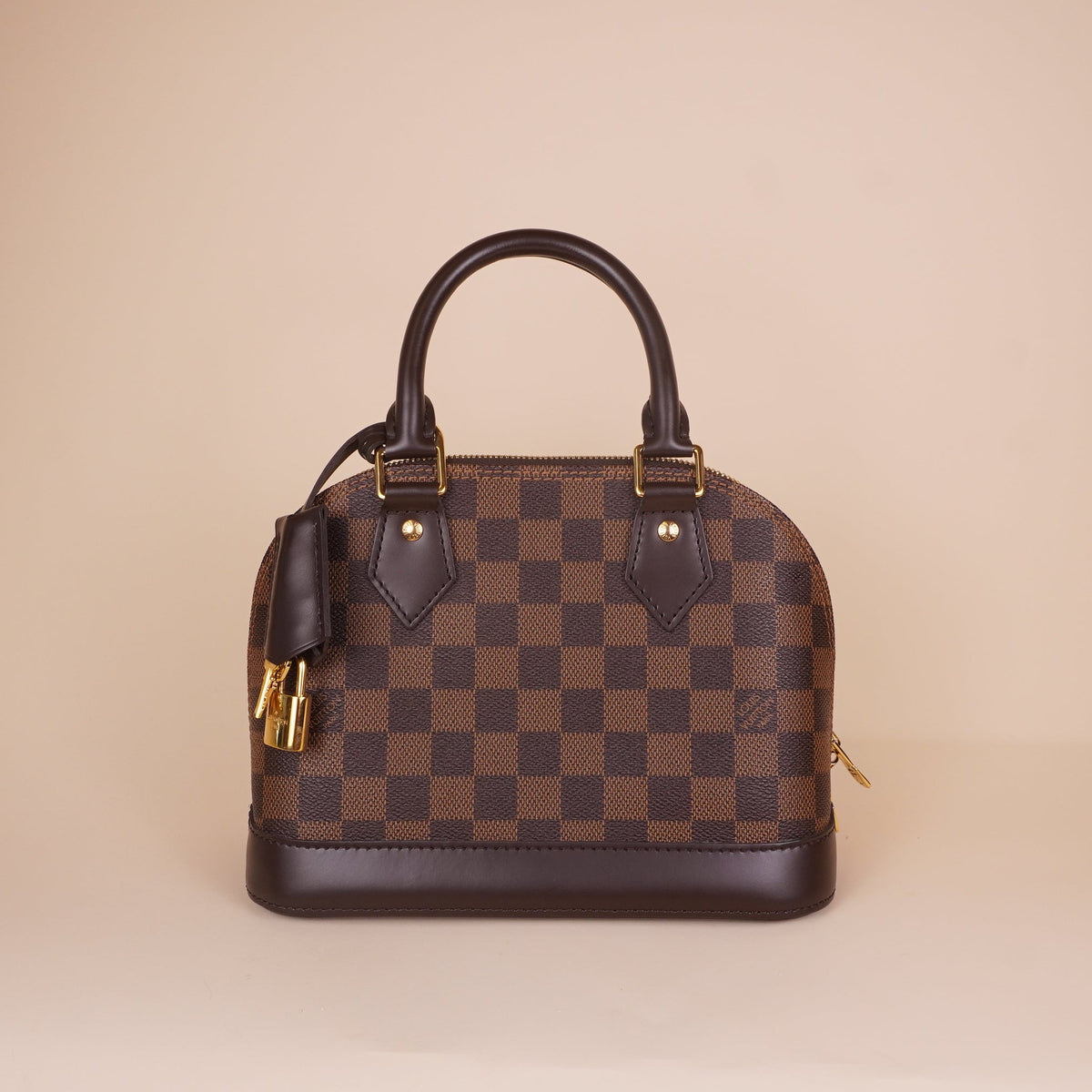 PRE-OWNED LV Alma BB Damier Ebene Canvas Bag