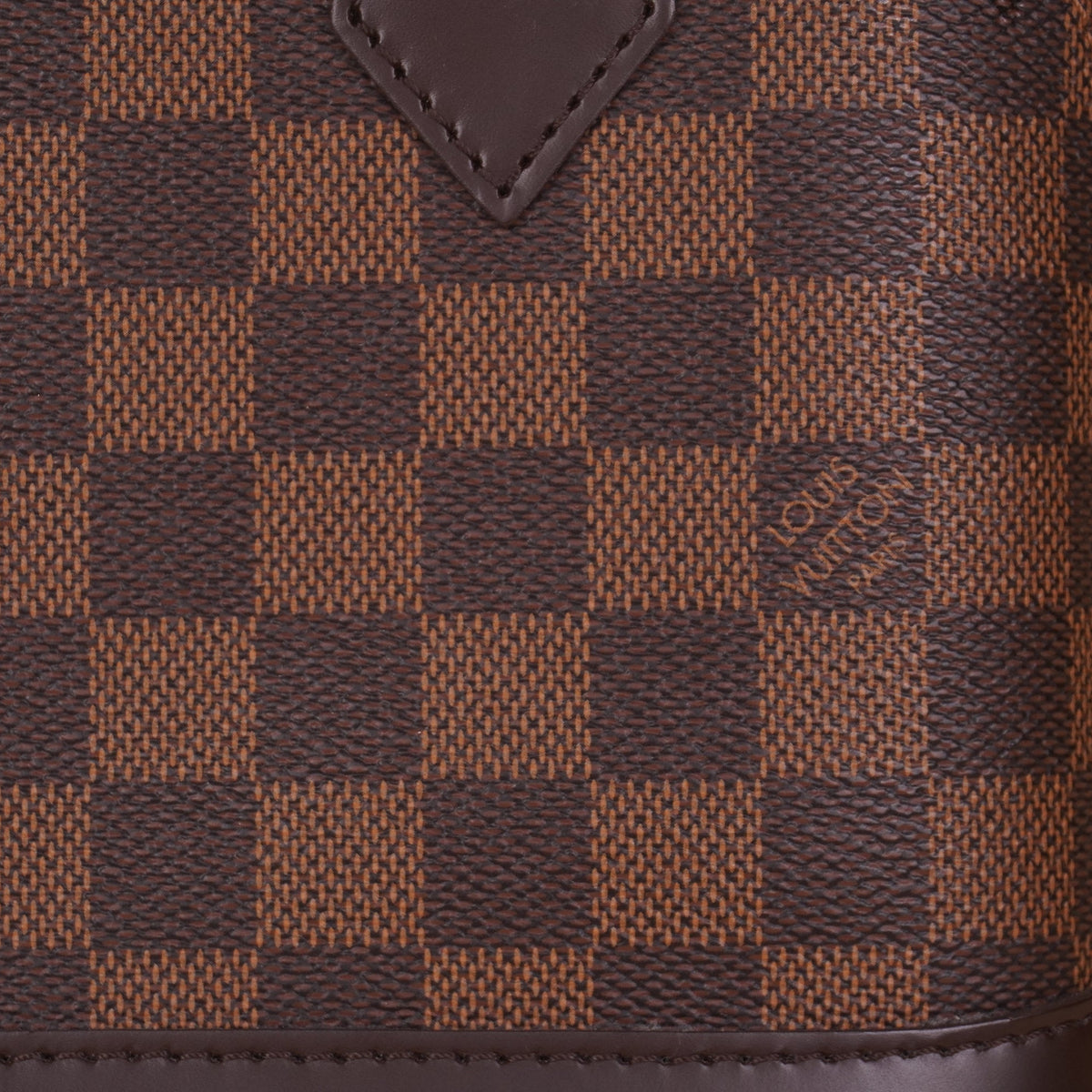PRE-OWNED LV Alma BB Damier Ebene Canvas Bag
