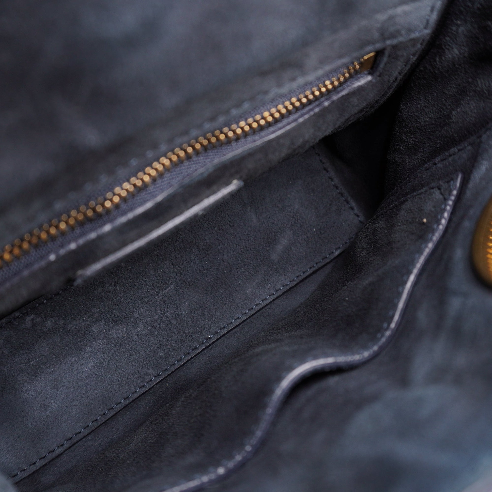 PRE-OWNED Satchel Mini Denim Cannage Studded Supple Lady Dior Shoulder Bag