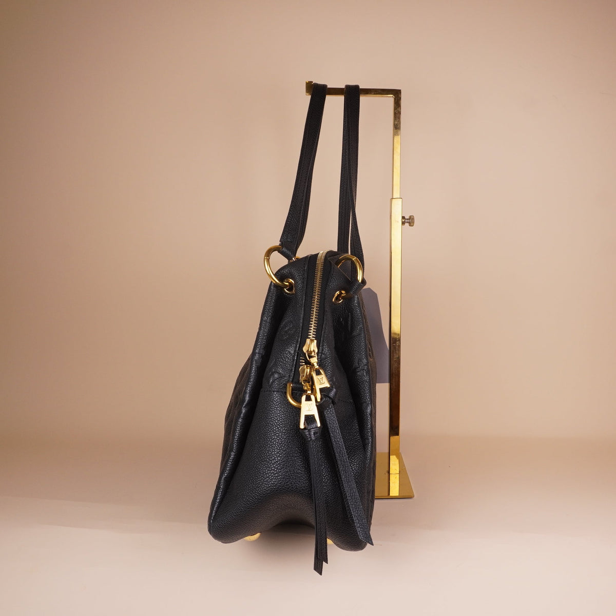 PRE-OWNED LV Black Monogram Empreinte Ponthieu PM Shoulder Bag