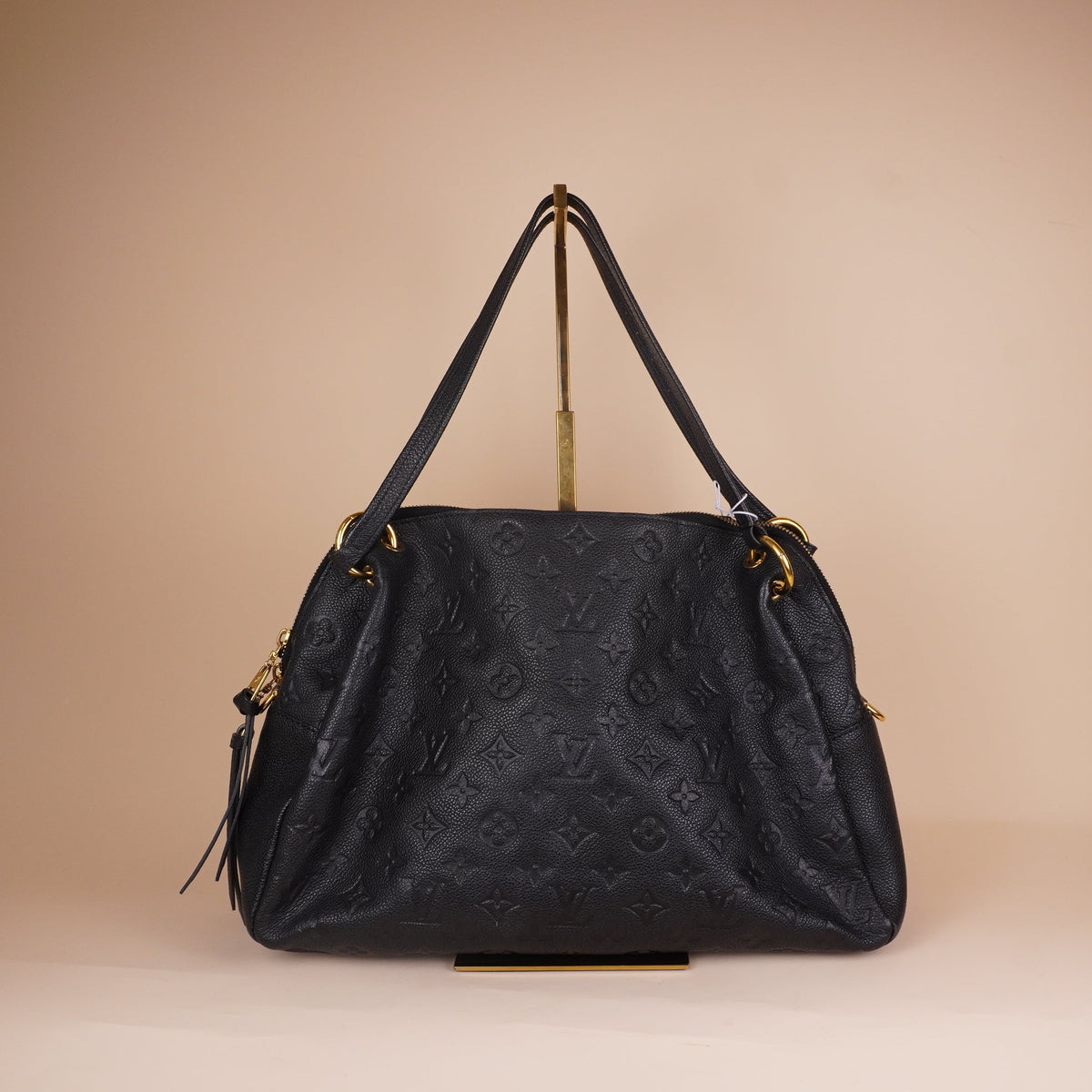 PRE-OWNED LV Black Monogram Empreinte Ponthieu PM Shoulder Bag