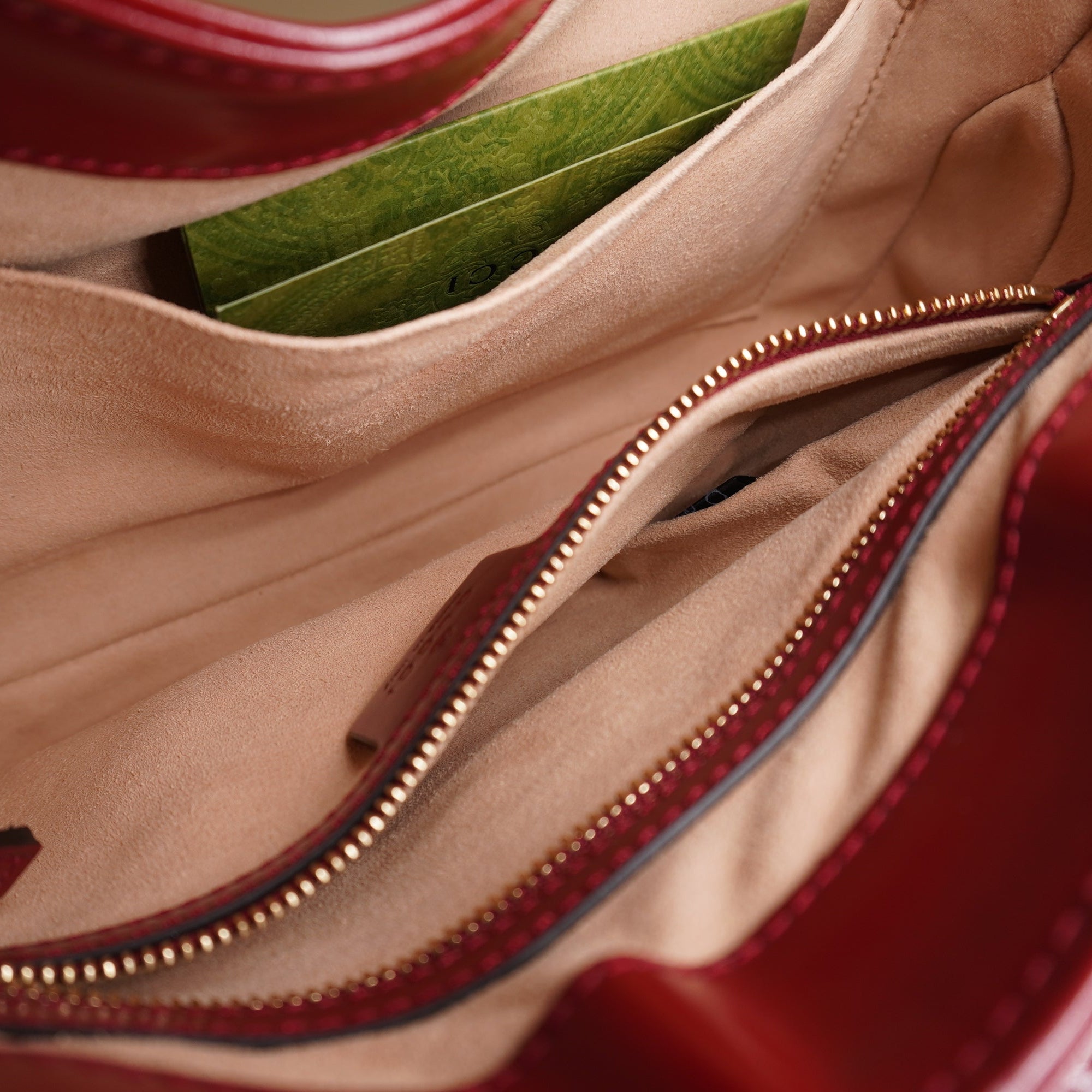 PRE-OWNED GG Red Sequin Strawberry Ophidia Shoulder Bag