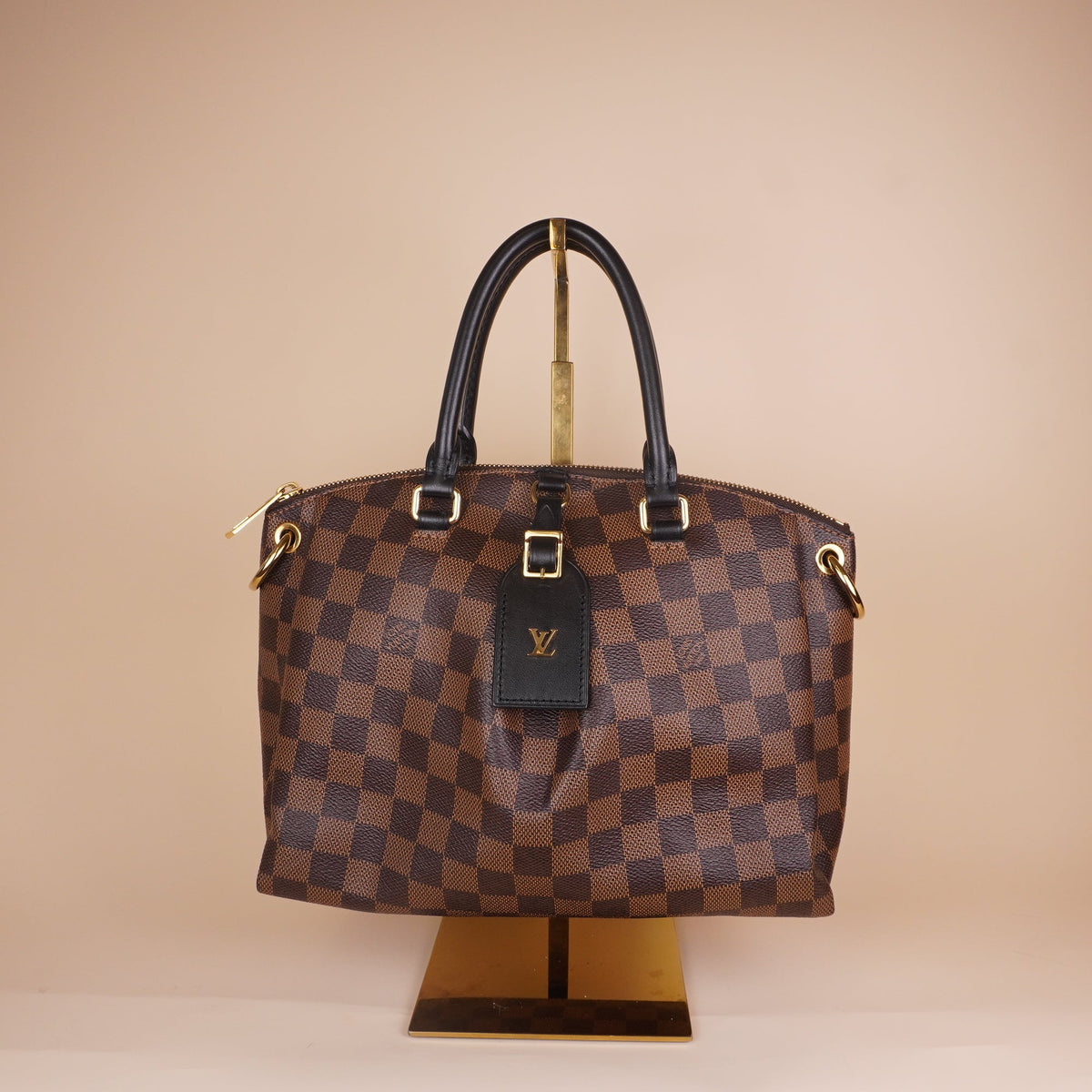 PRE-OWNED LV Damier Ebene Odeon Tote PM Shoulder Bag