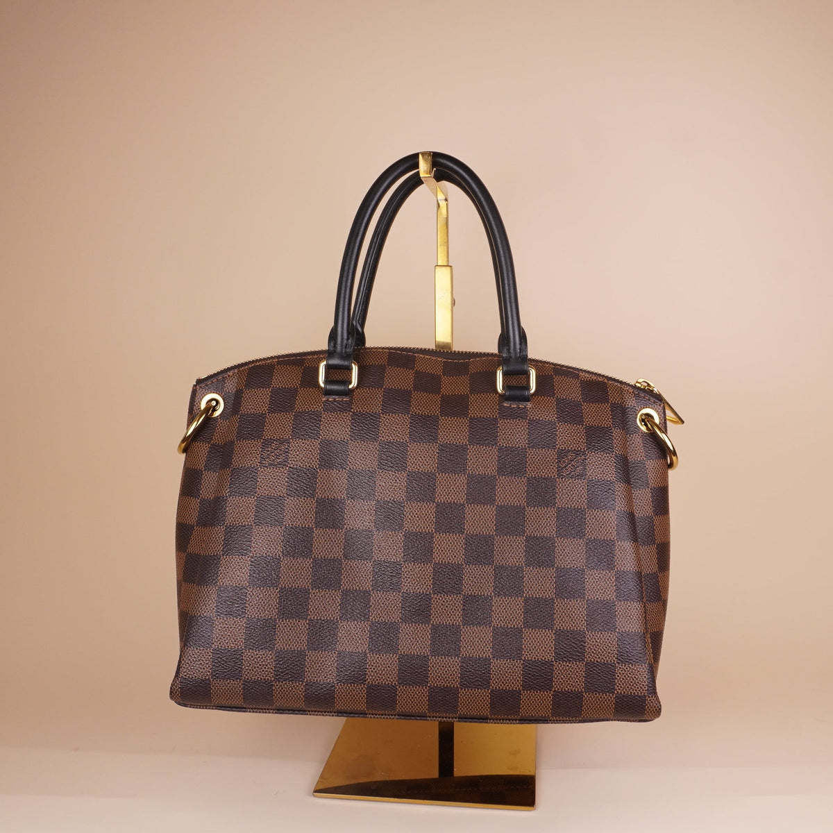 PRE-OWNED LV Damier Ebene Odeon Tote PM Shoulder Bag
