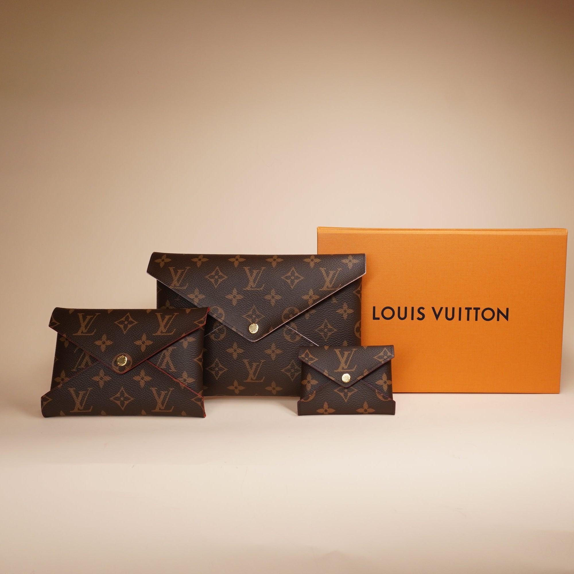 PRE-OWNED LV Monogram Kirigami Pochette Set