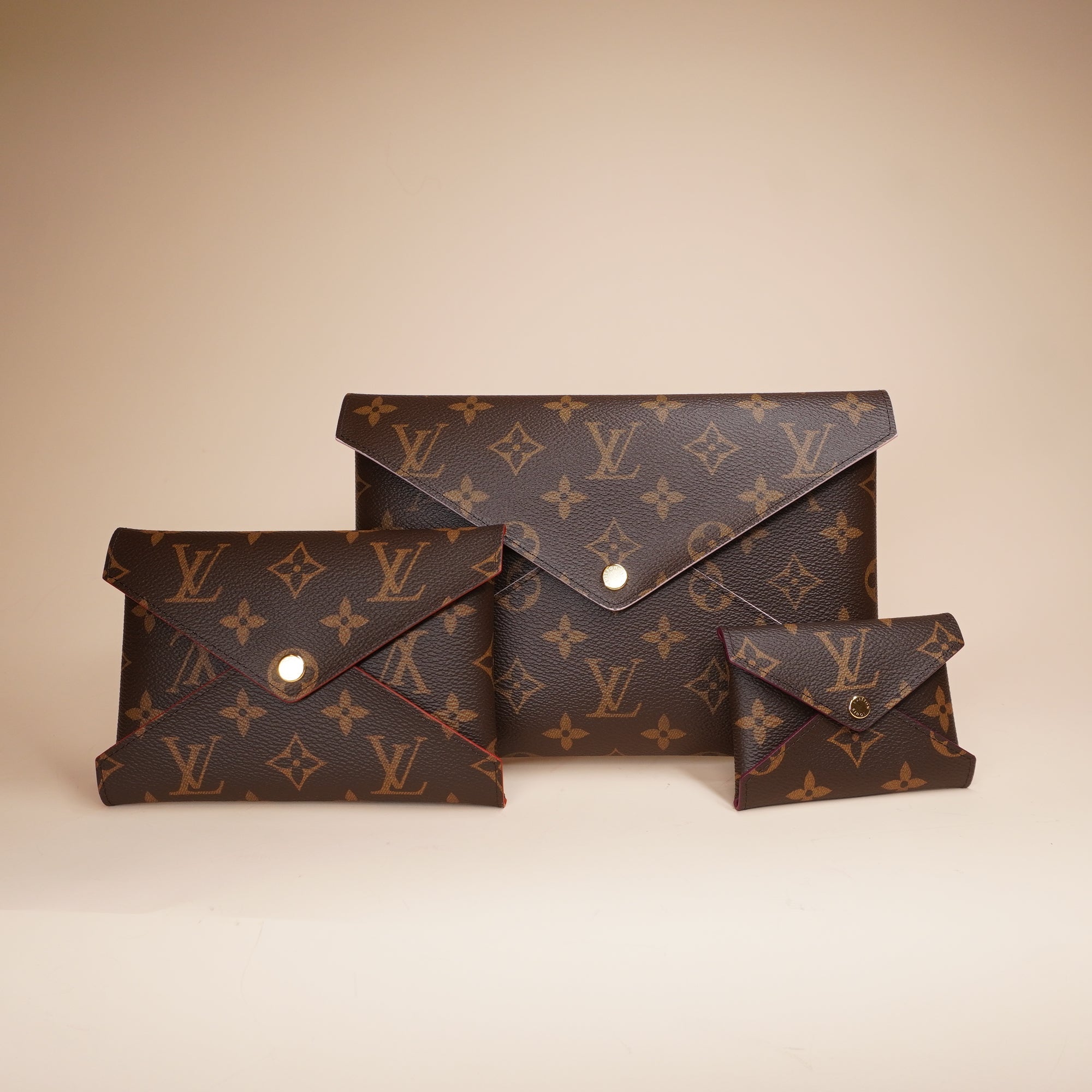 PRE-OWNED LV Monogram Kirigami Pochette Set