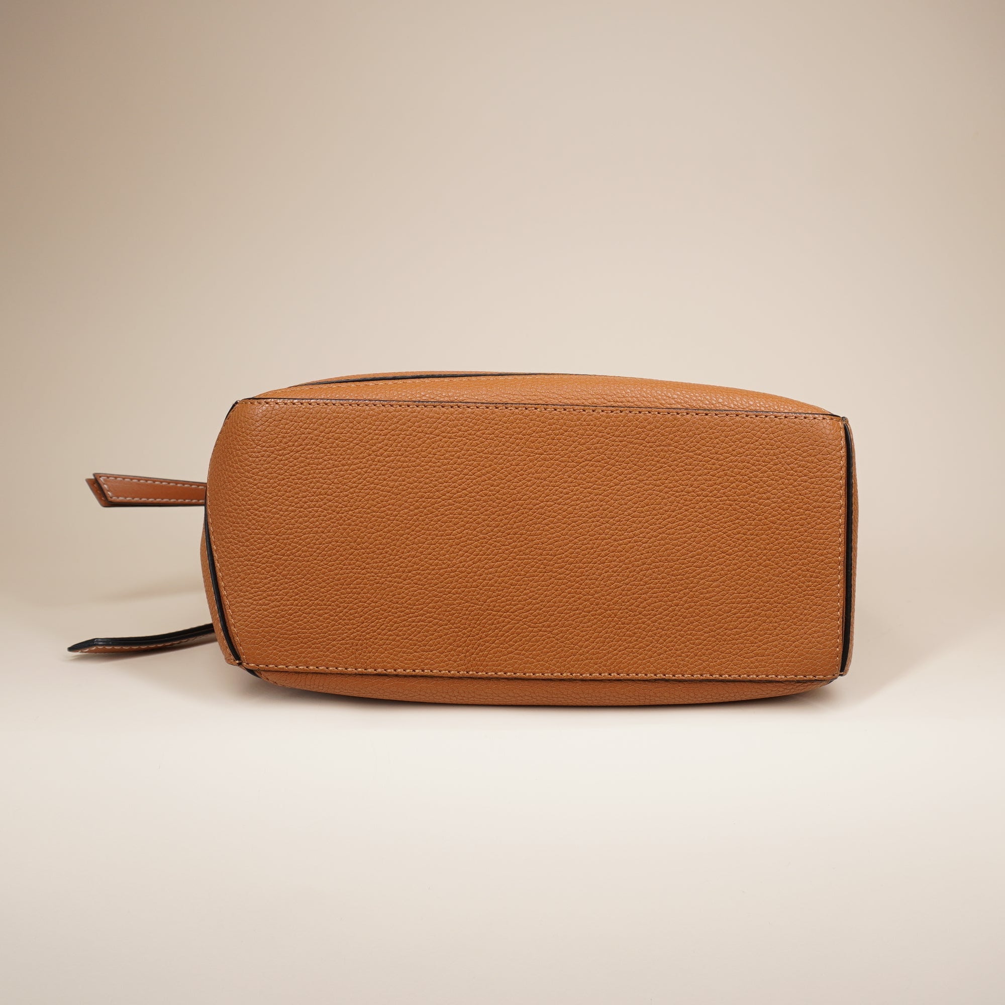 PRE-OWNED Brown Tan Calfskin Medium Puzzle Shoulder Bag