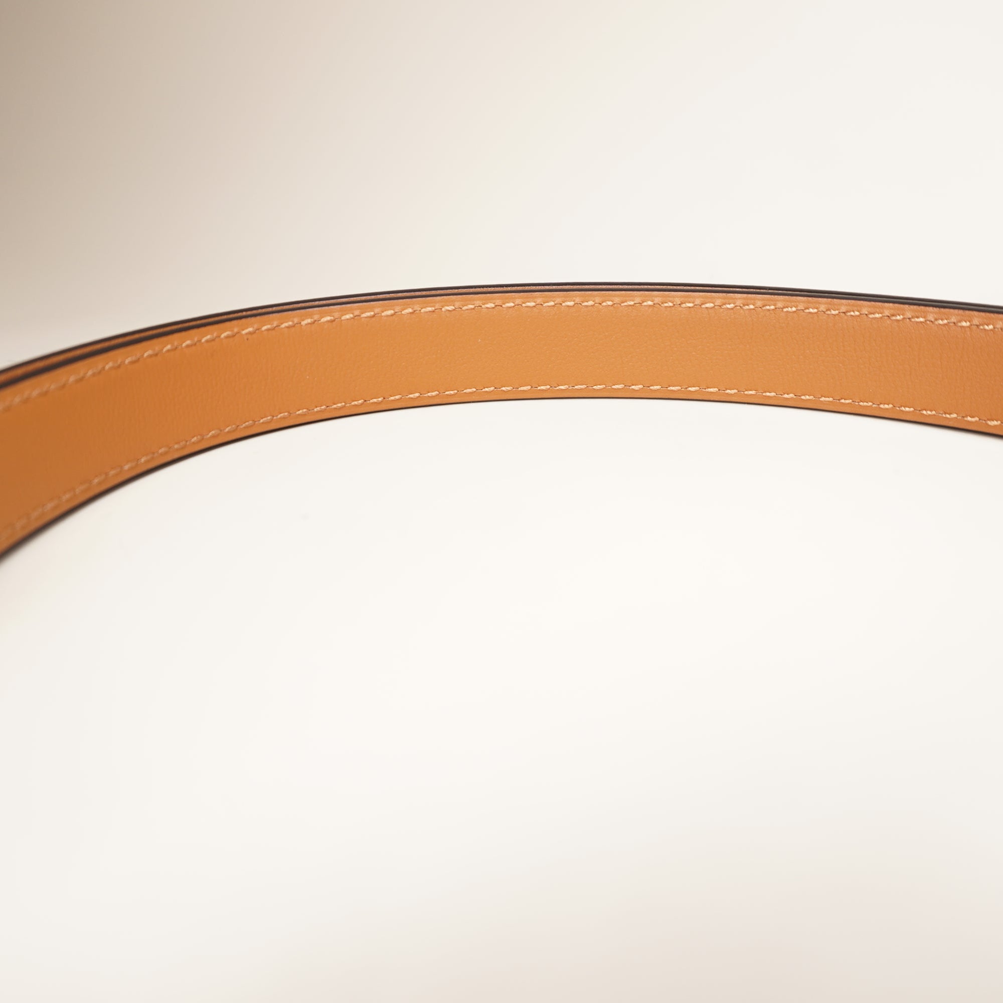 PRE-OWNED Kelly Belt Gold Veau Epsom