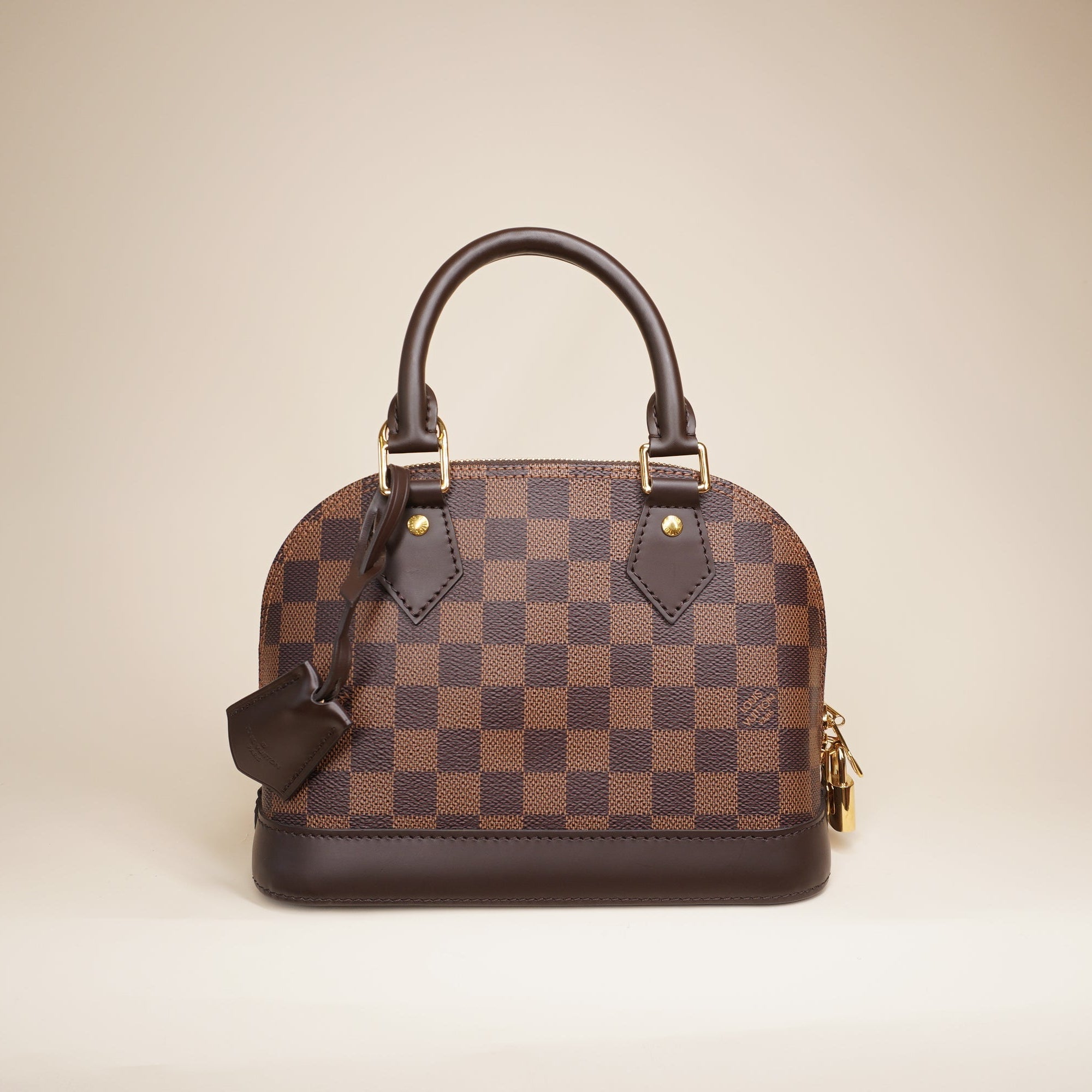 PRE-OWNED LV Alma BB Damier Ebene Coated Canvas Shoulder Bag