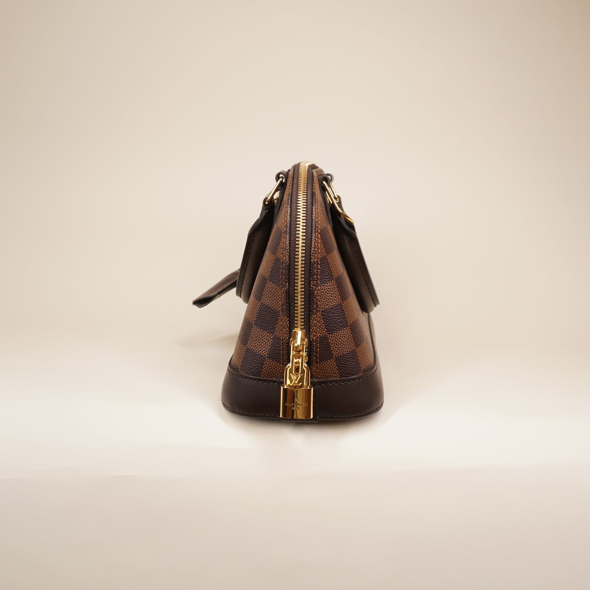 PRE-OWNED LV Alma BB Damier Ebene Coated Canvas Shoulder Bag