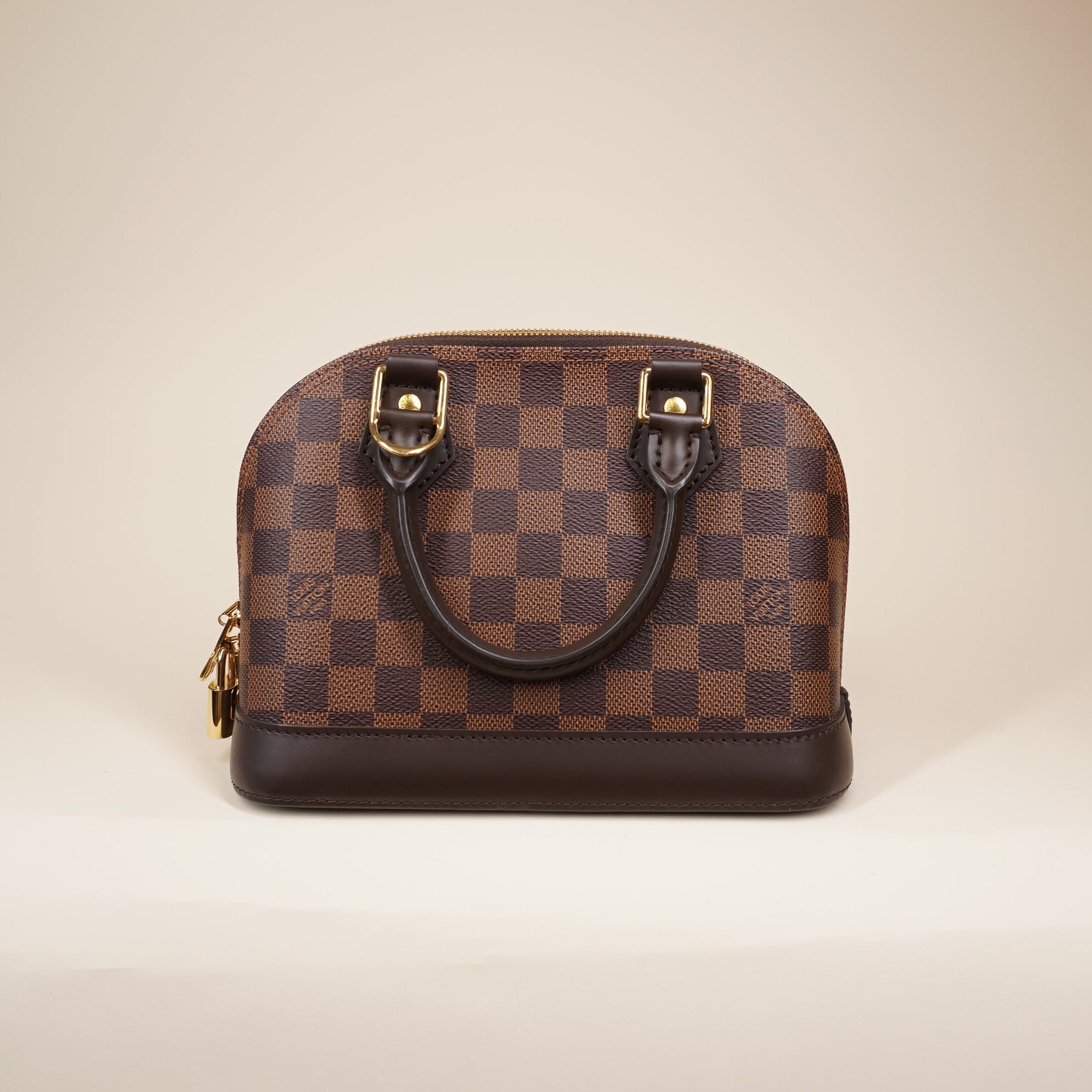PRE-OWNED LV Alma BB Damier Ebene Coated Canvas Shoulder Bag