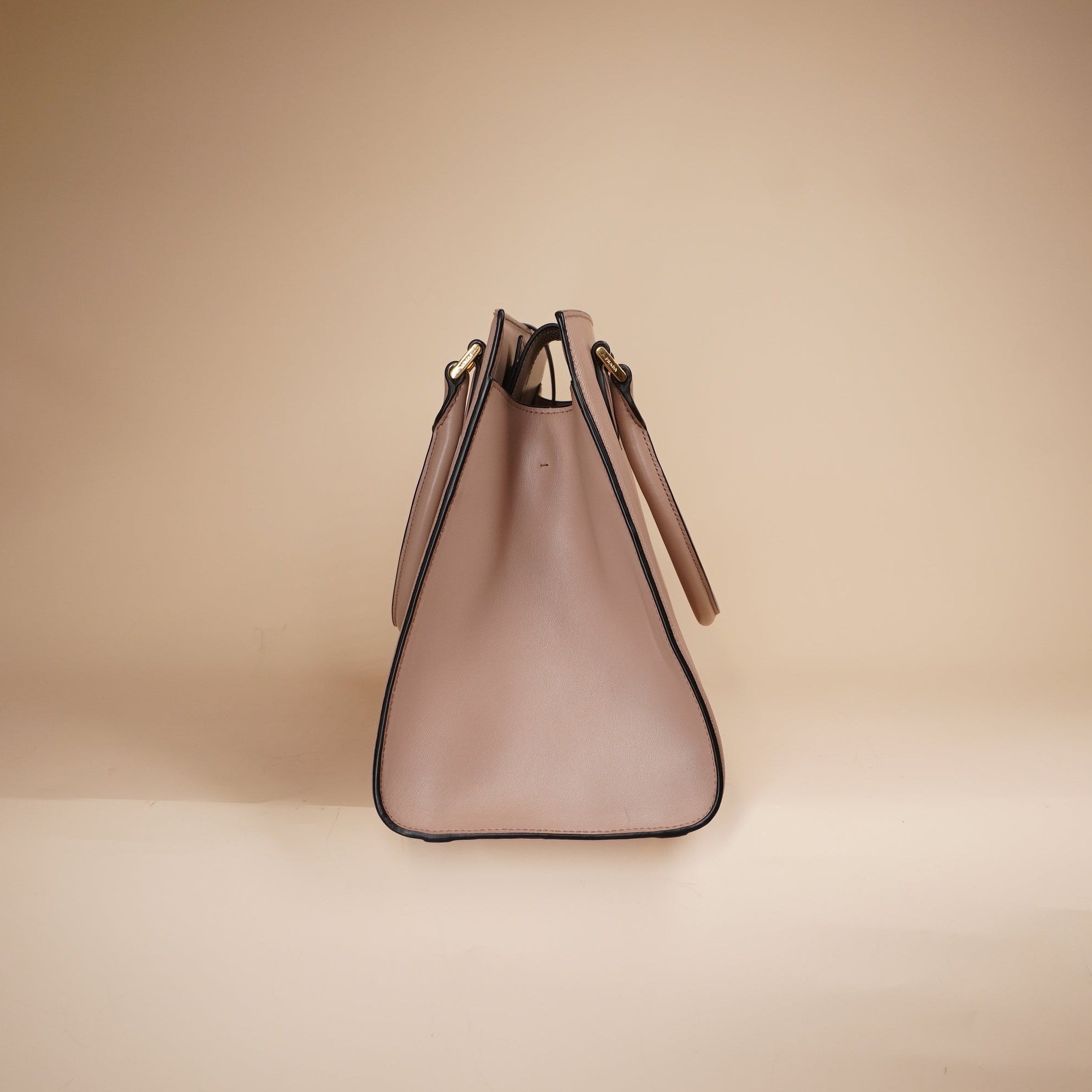 PRE-OWNED Dust Pink Saffiano Leather 2Way Handbag