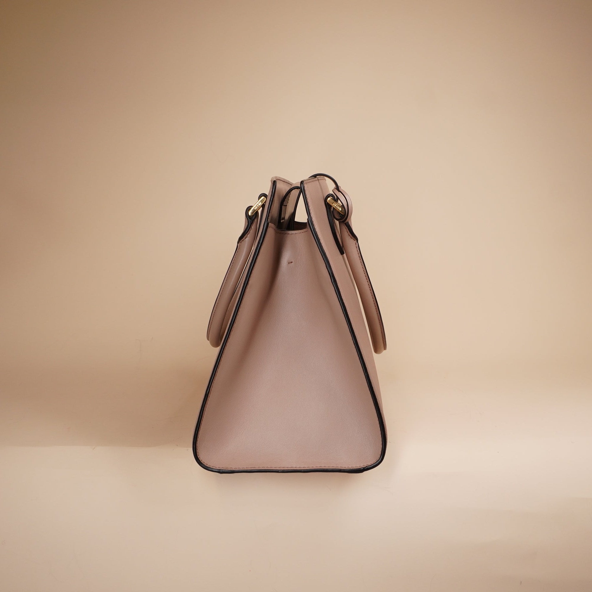 PRE-OWNED Dust Pink Saffiano Leather 2Way Handbag