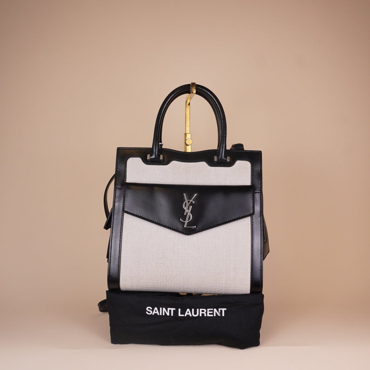 PRE-OWNED Canvas Uptown Tote Small Shoulder Bag