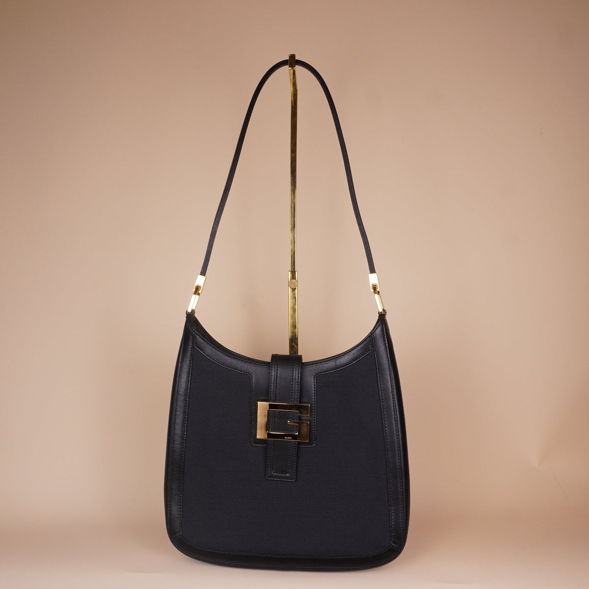 PRE-OWNED GG Vintage Square G Buckle Shoulder Bag