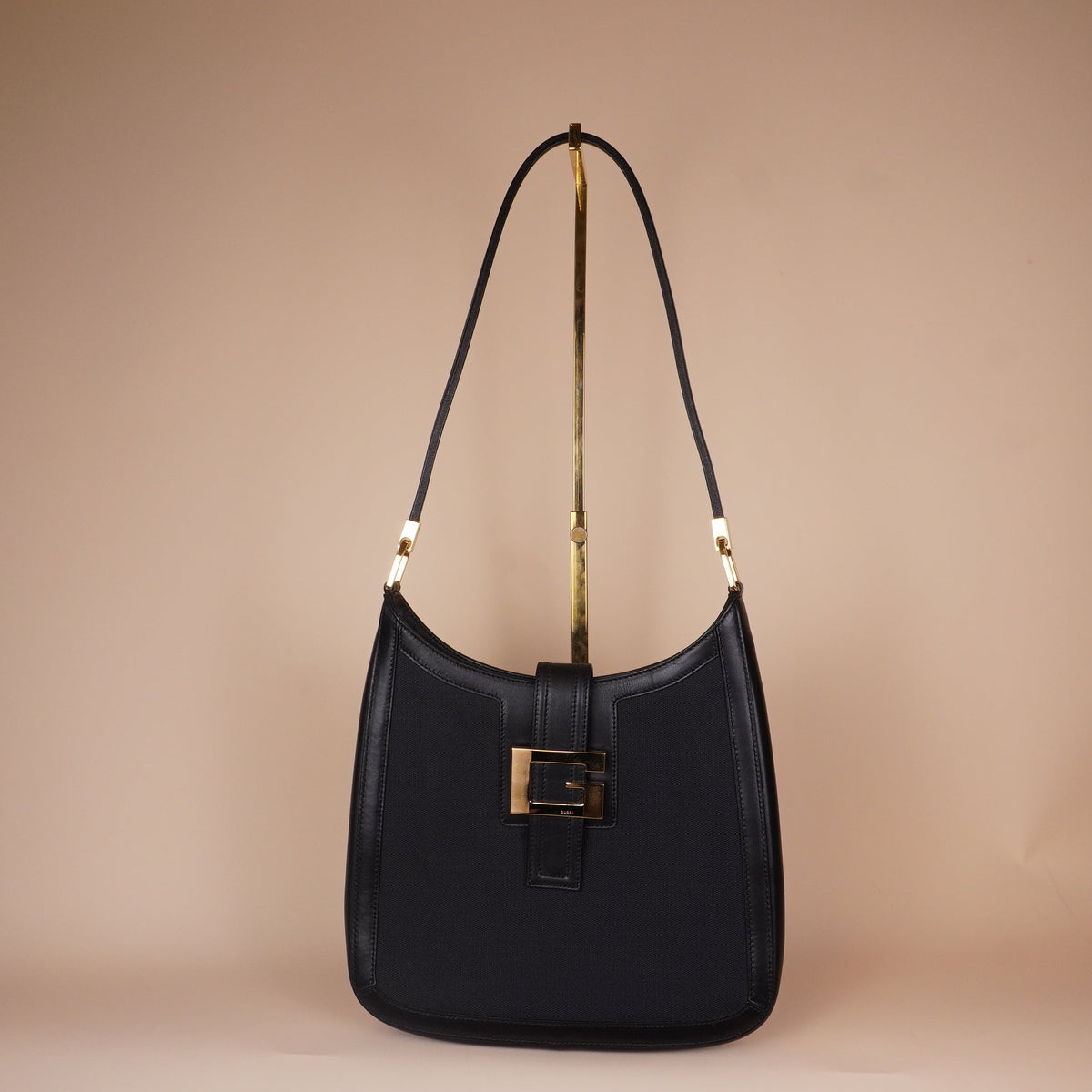 PRE-OWNED GG Vintage Square G Buckle Shoulder Bag