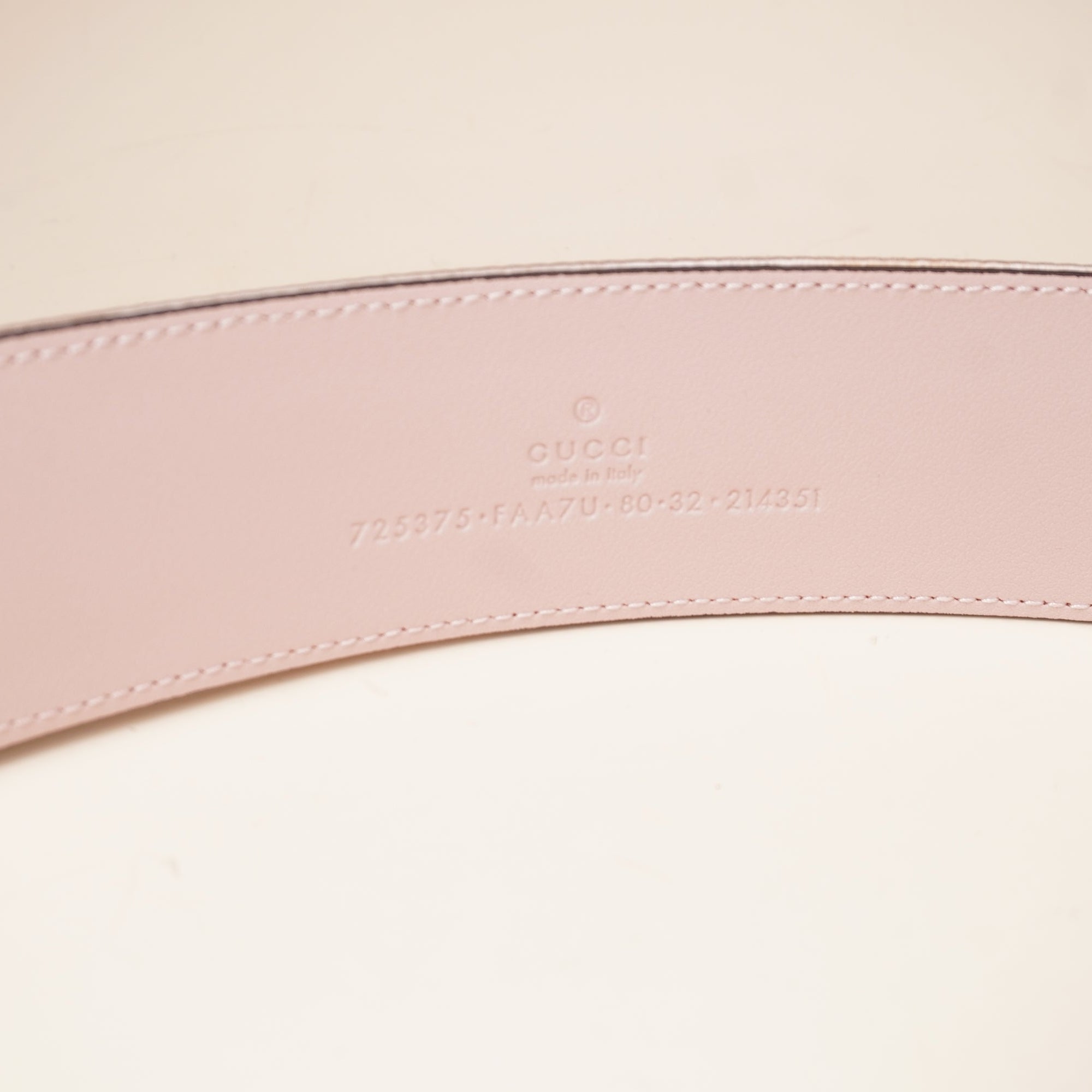 PRE-OWNED GG Dionysus Wide Belt In Pink