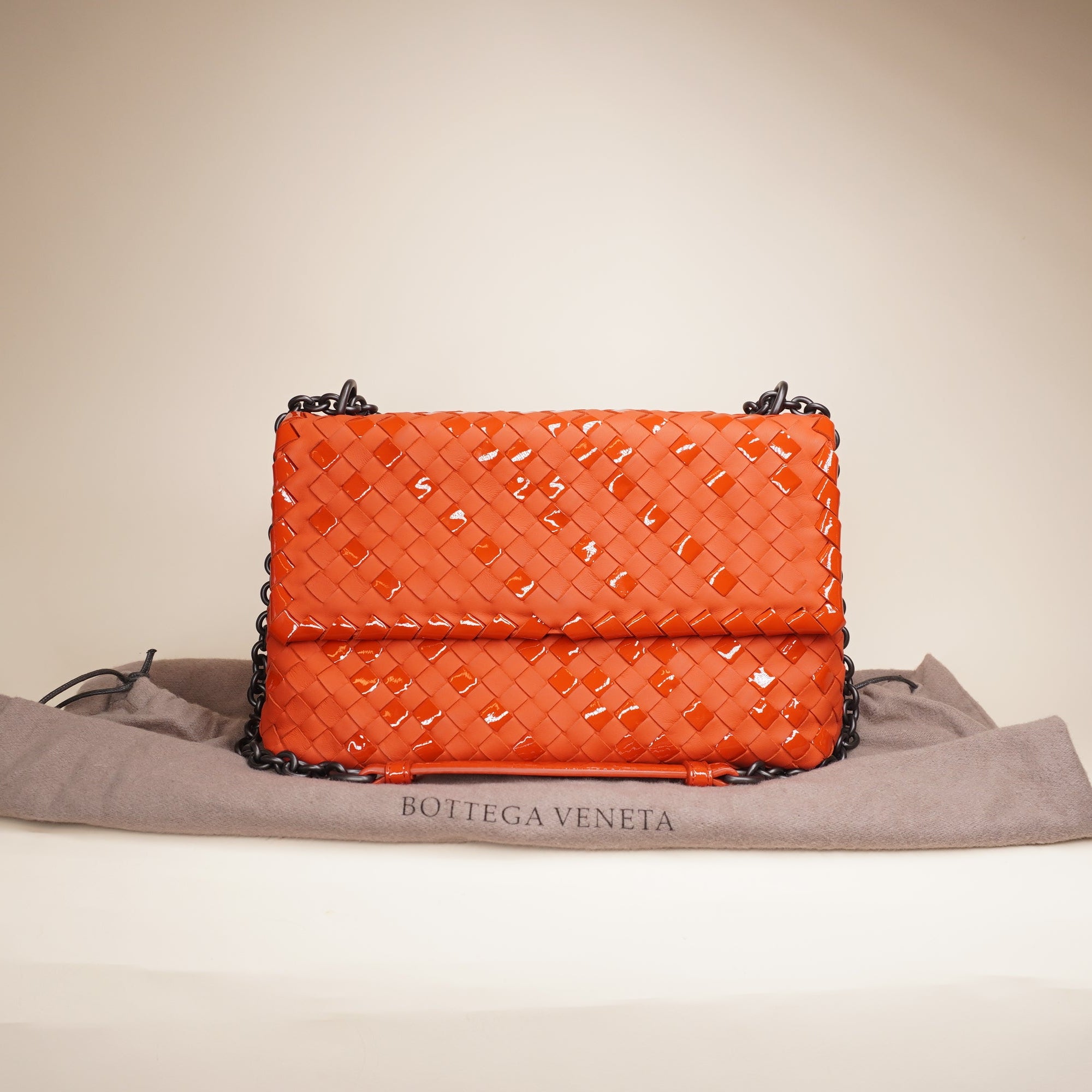 PRE-OWNED Small Nappa Intrecciato Olimpia Shoulder Bag