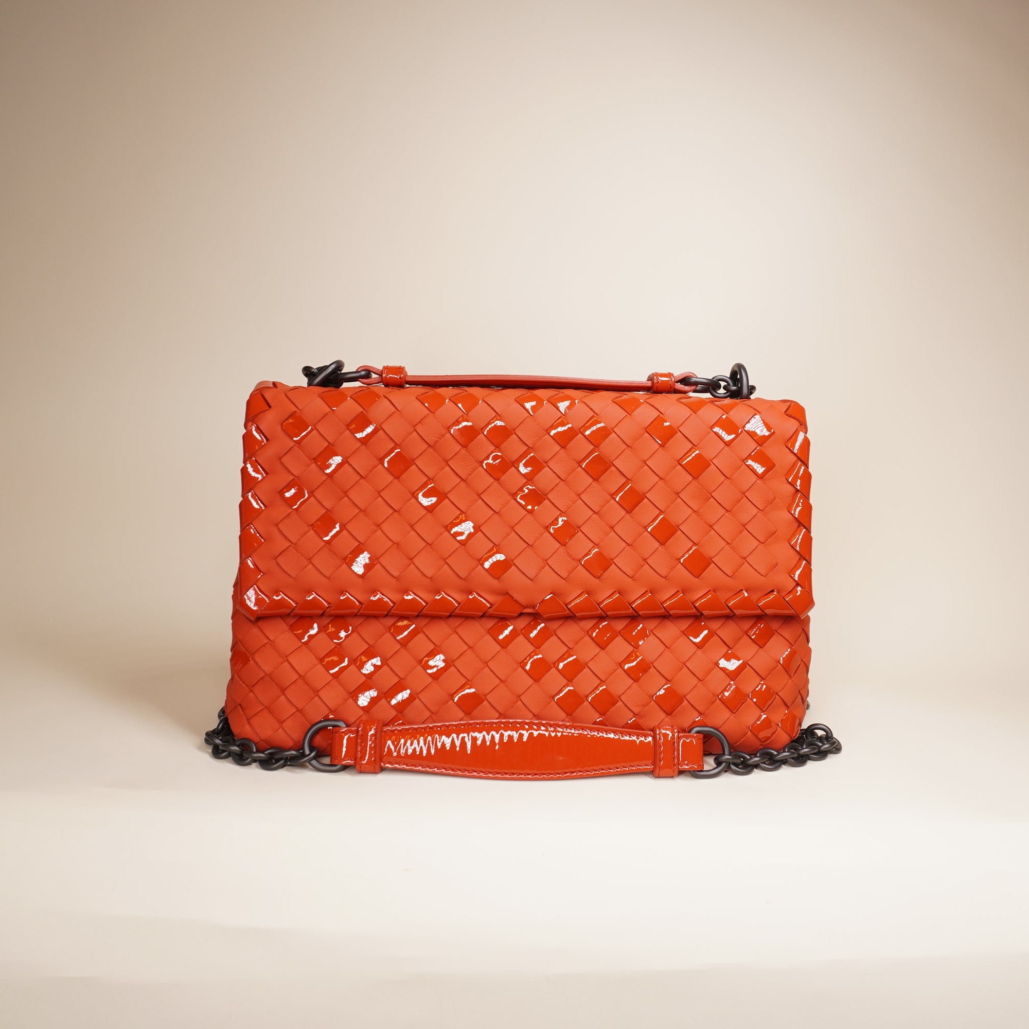 PRE-OWNED Small Nappa Intrecciato Olimpia Shoulder Bag