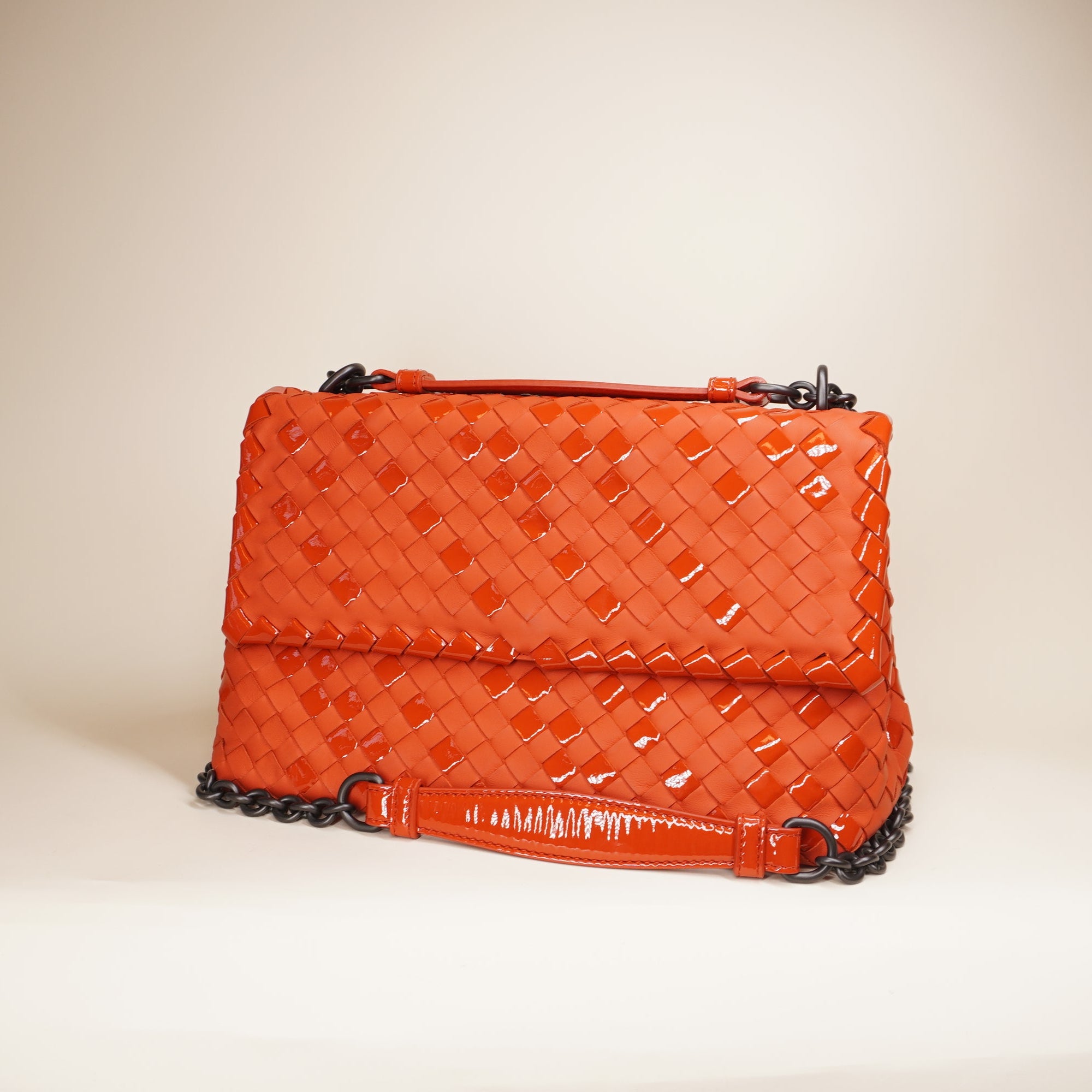 PRE-OWNED Small Nappa Intrecciato Olimpia Shoulder Bag