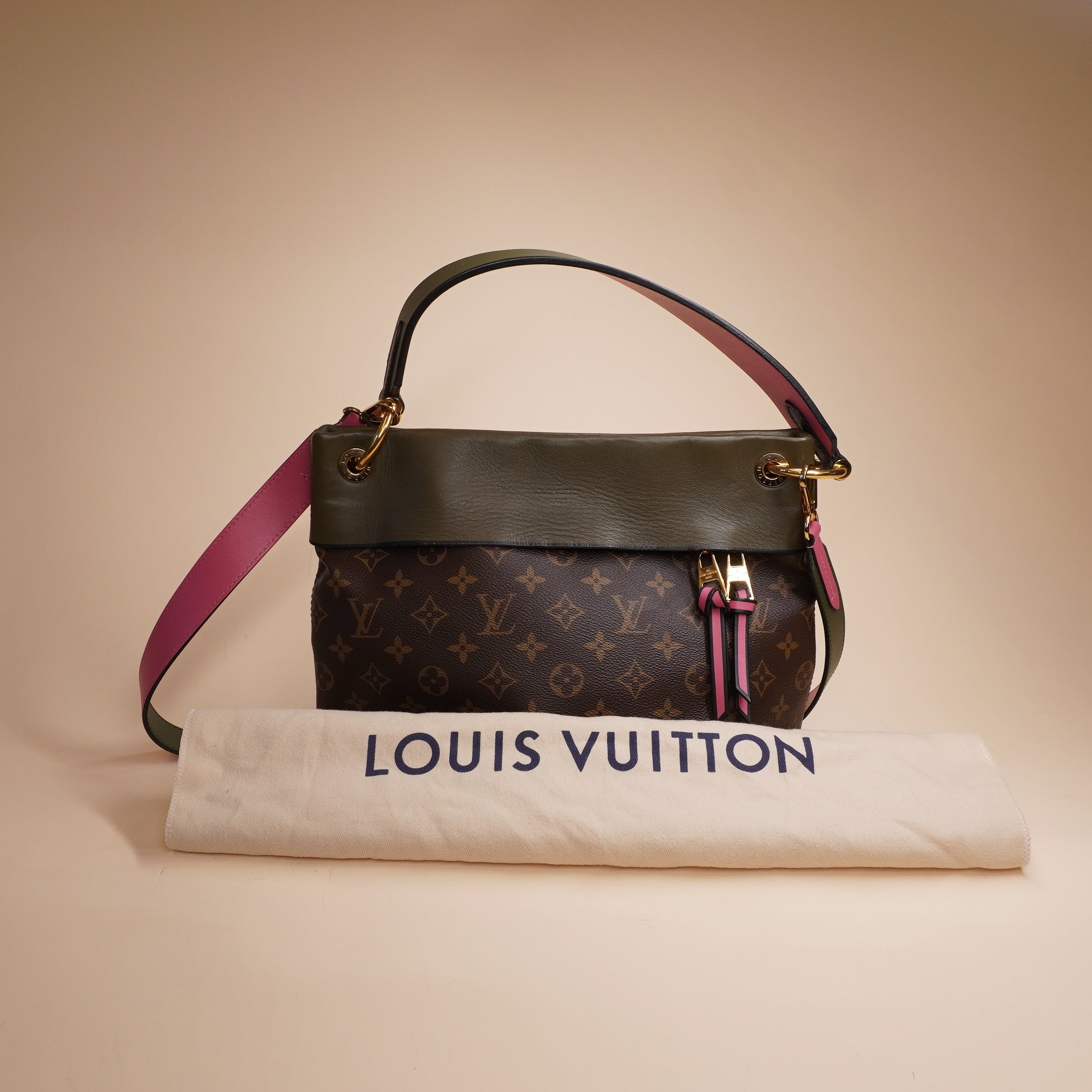 PRE-OWNED LV Monogram Tuileries Besace Kaki Shoulder Bag