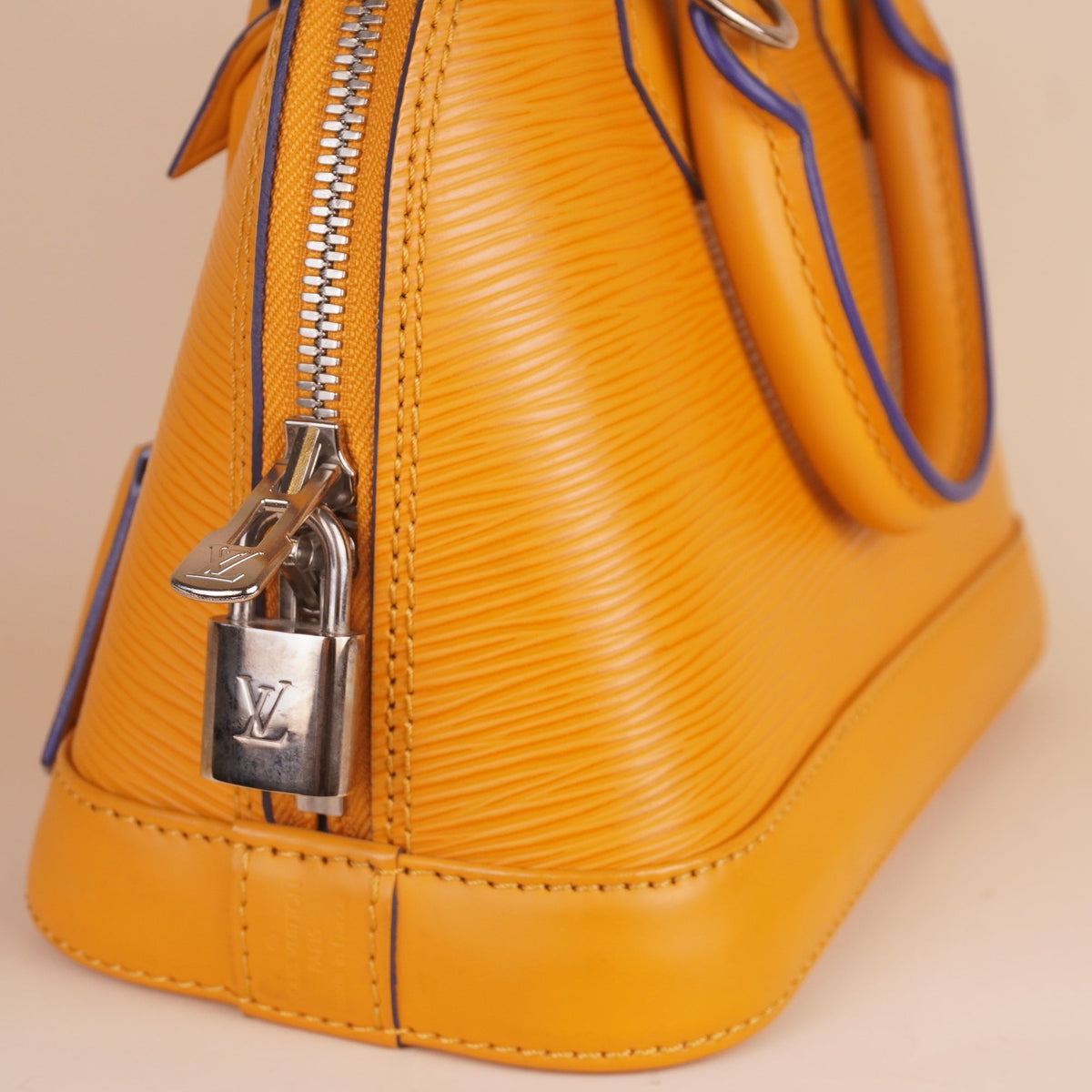 PRE-OWNED LV Gold Miel Epi Leather Alma BB Bag